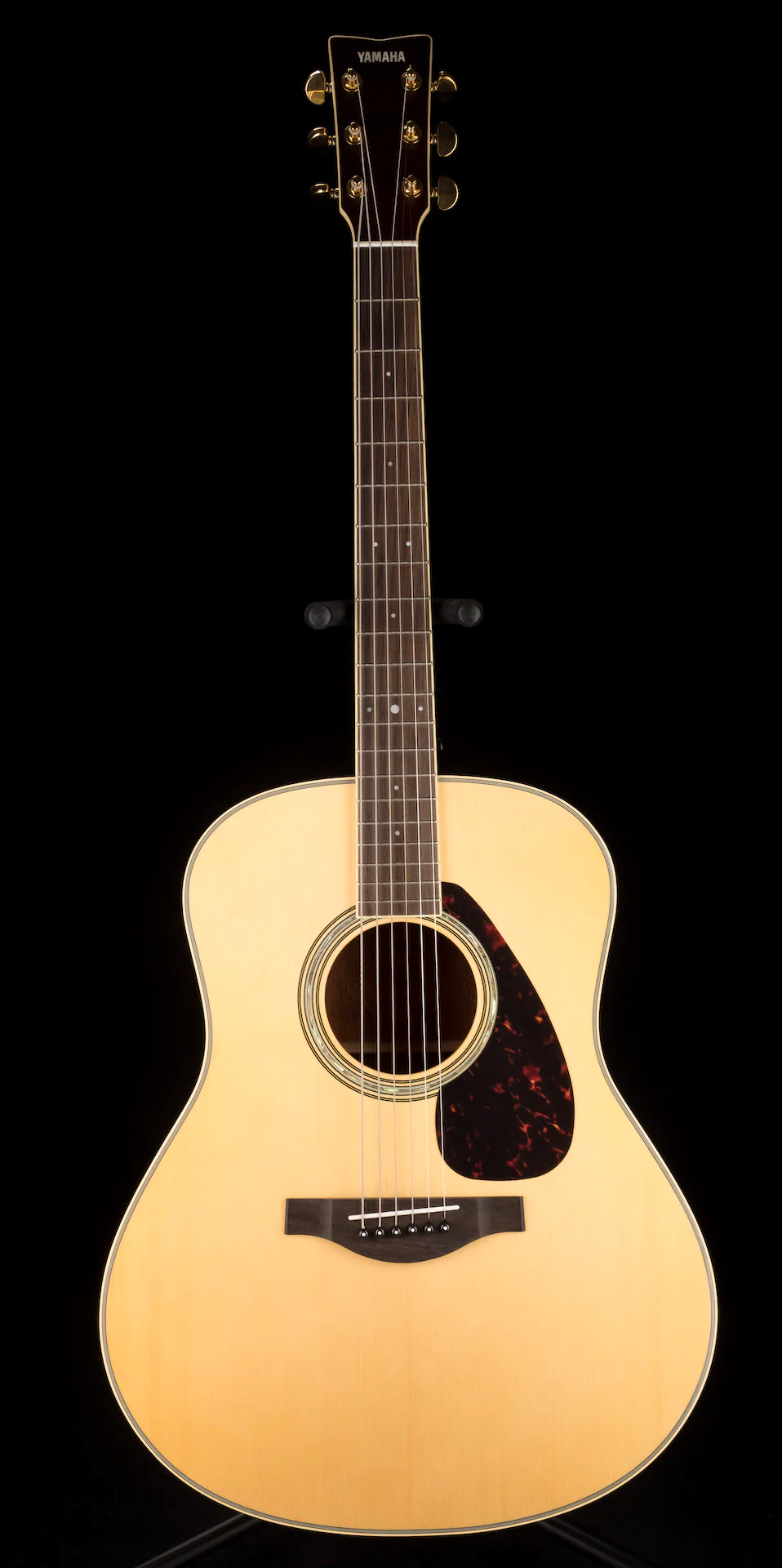 Used Yamaha LL6 ARE Original Jumbo Mahogany Natural Acoustic Electric Guitar With Gig Bag - Image 2