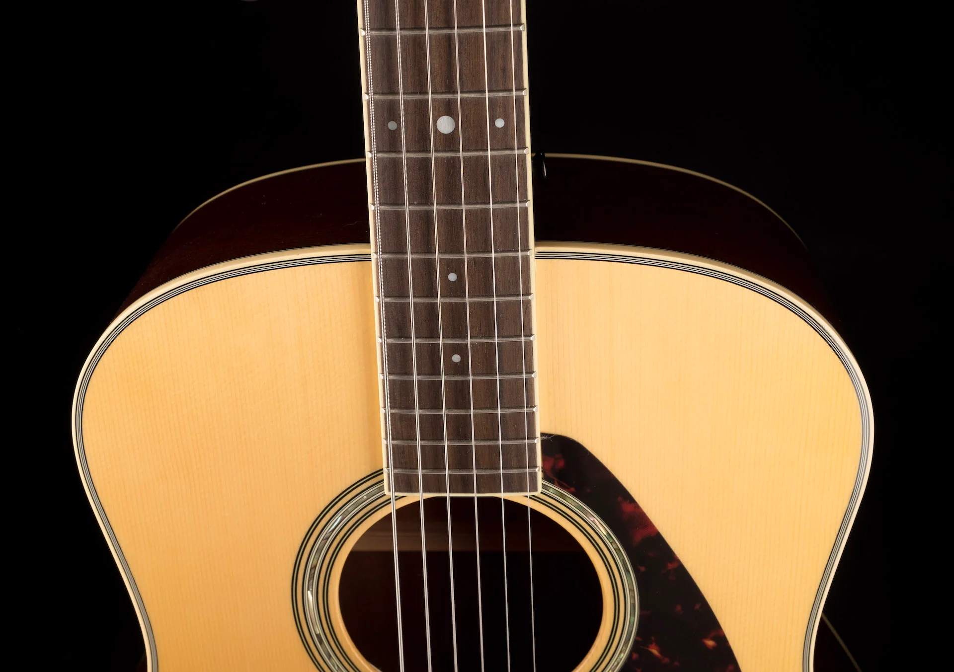 Used Yamaha LL6 ARE Original Jumbo Mahogany Natural Acoustic Electric Guitar With Gig Bag - Image 3