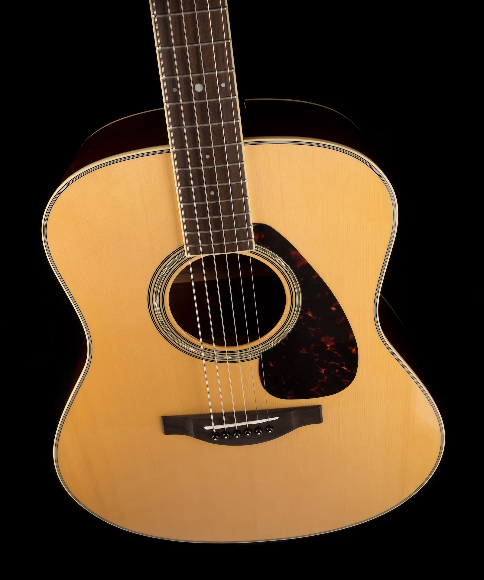Used Yamaha LL6 ARE Original Jumbo Mahogany Natural Acoustic Electric Guitar With Gig Bag - Image 4