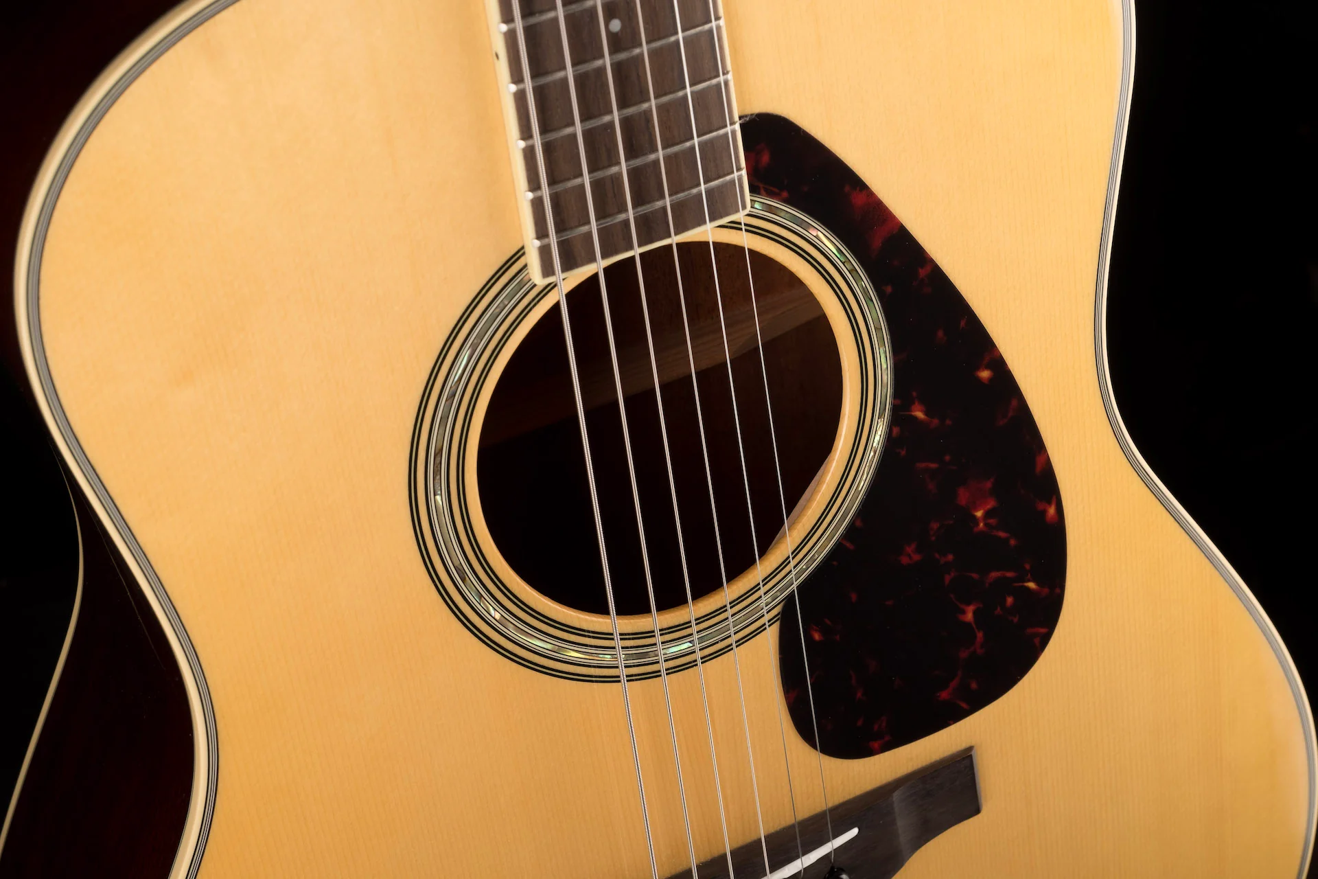 Used Yamaha LL6 ARE Original Jumbo Mahogany Natural Acoustic Electric Guitar With Gig Bag - Image 7