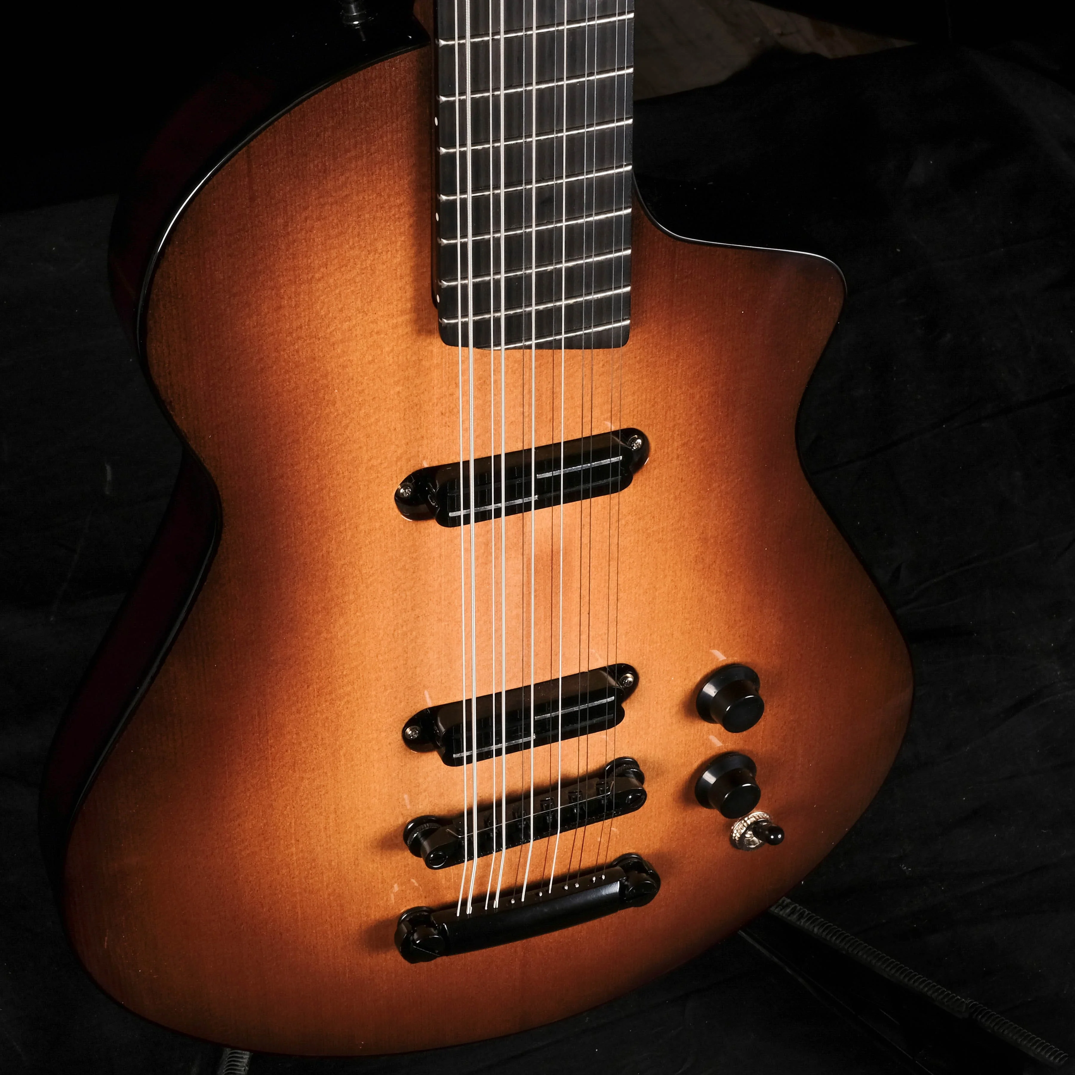 Veillette Aero 12-String Sunburst USA Hand Made Electric Guitar With Case - Image 8