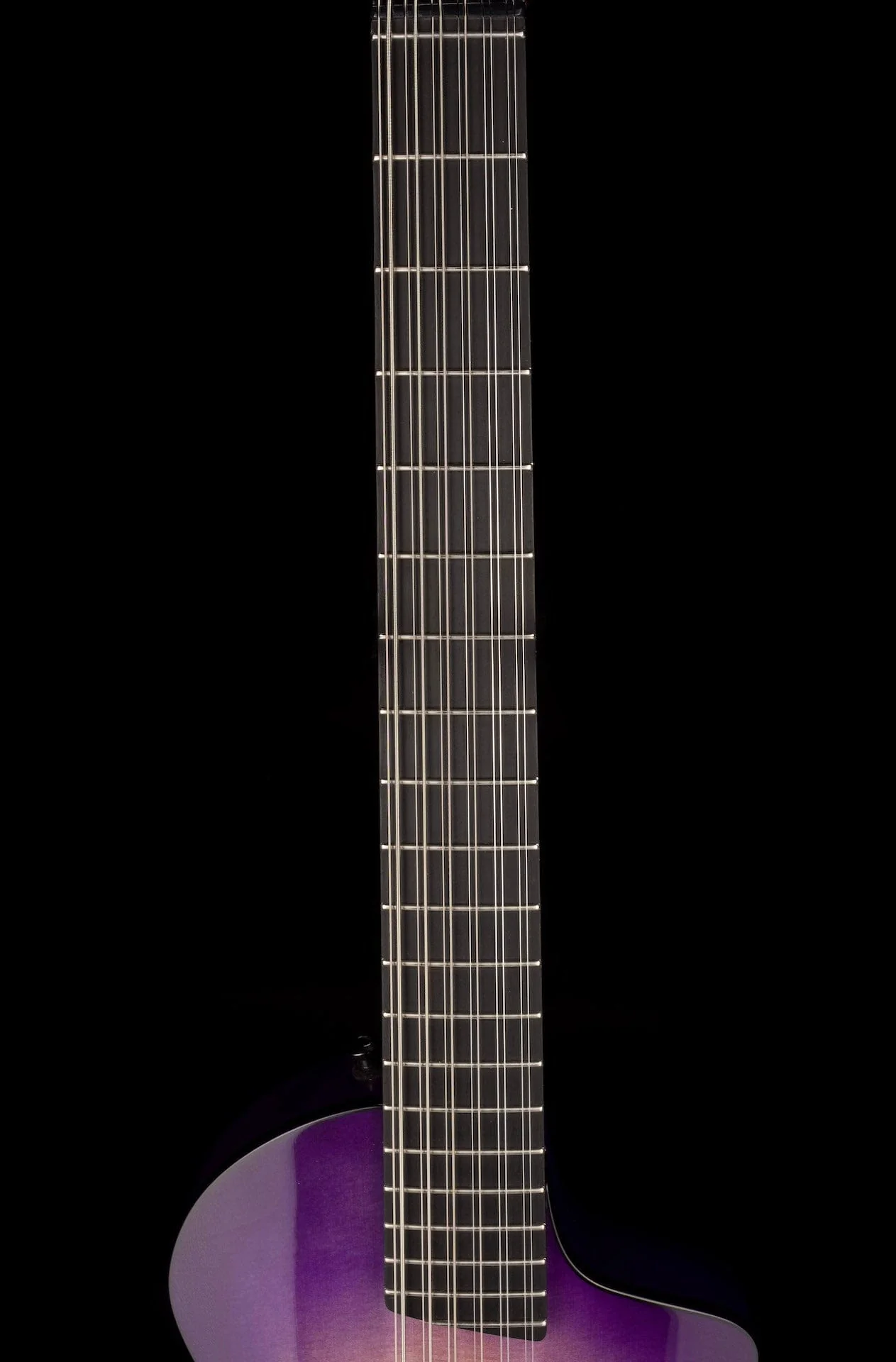 Veillette Aero 12-String Baritone 1/1 Custom Color UltraViolet Purpleburst W/Case - Image 11