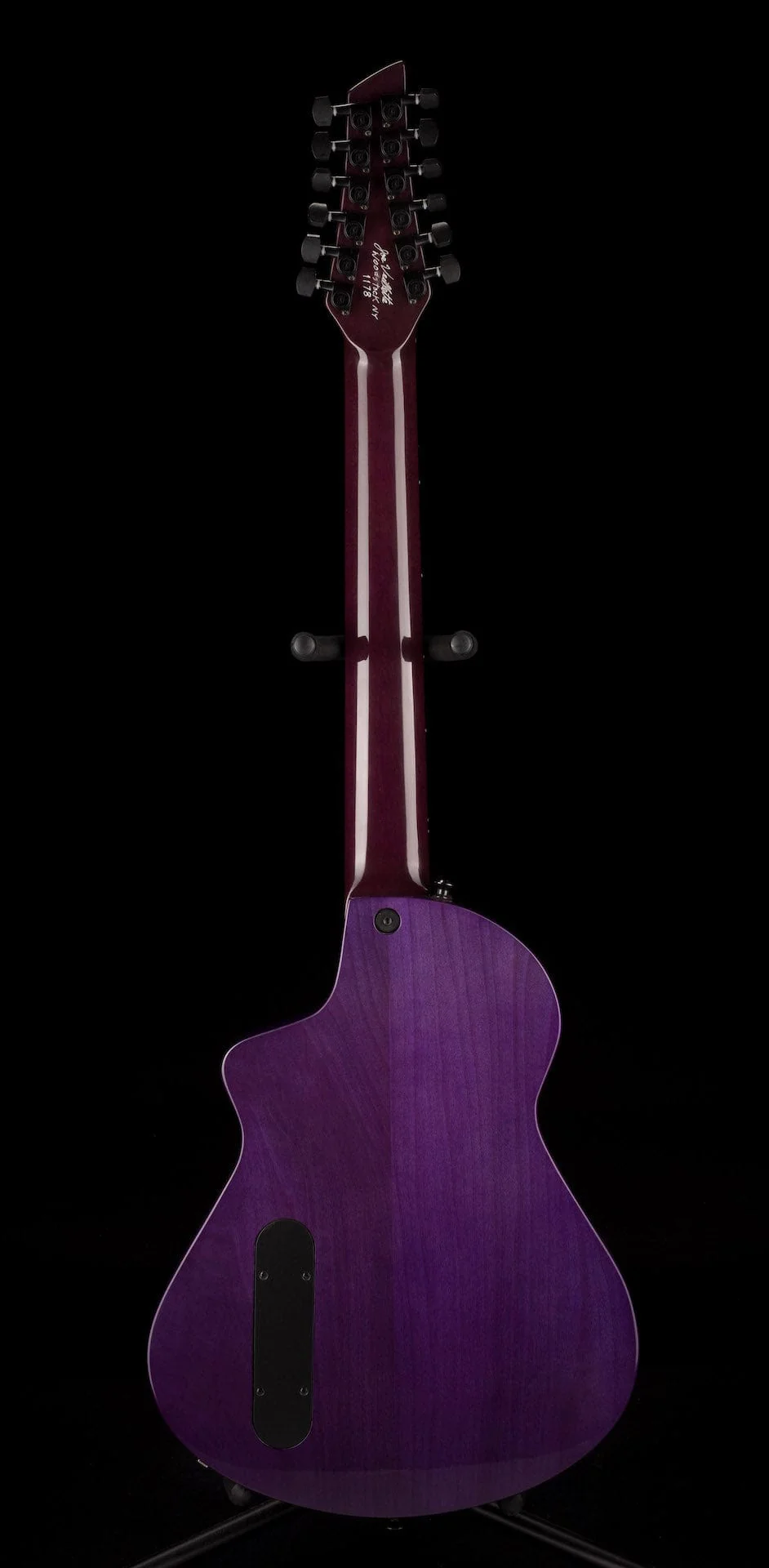 Veillette Aero 12-String Baritone 1/1 Custom Color UltraViolet Purpleburst W/Case - Image 13