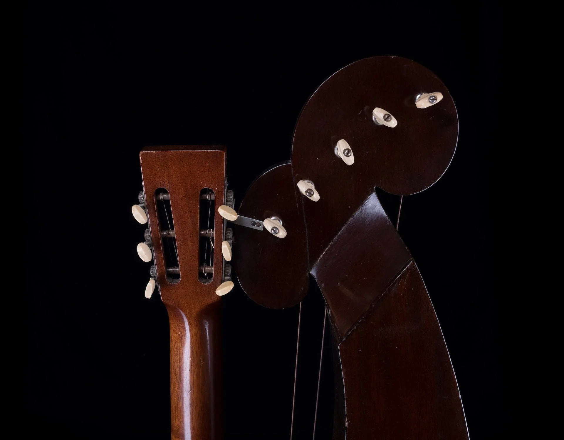 Vintage 1907 Larson Brothers Dyer Symphony Style 5 Harp Guitar Owned by Ry Cooder - Image 16