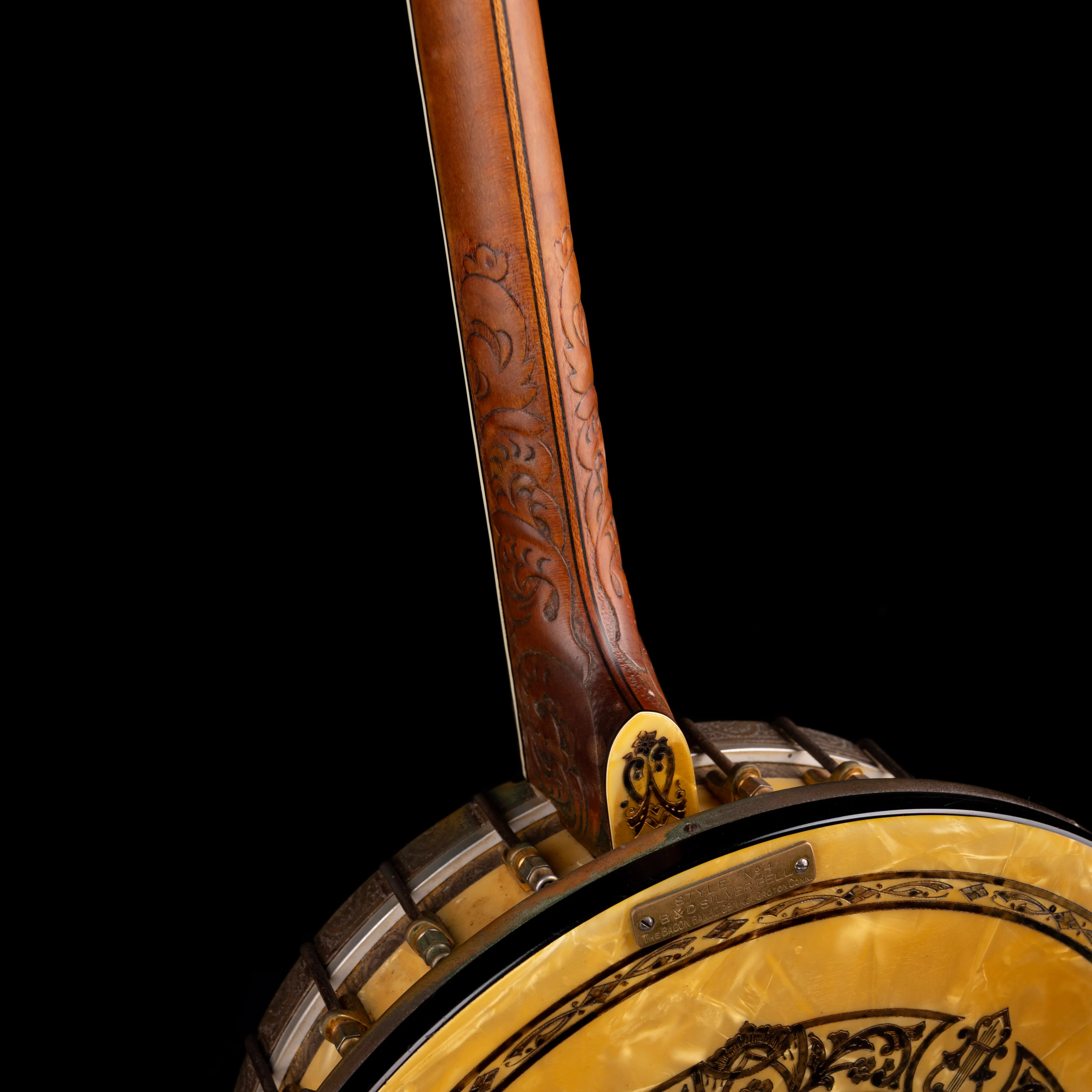 Vintage 1930's Bacon and Day Montana Silver Bell Style No. 4 Tenor Banjo with OHSC - Frank Ovanin Collection - Image 13