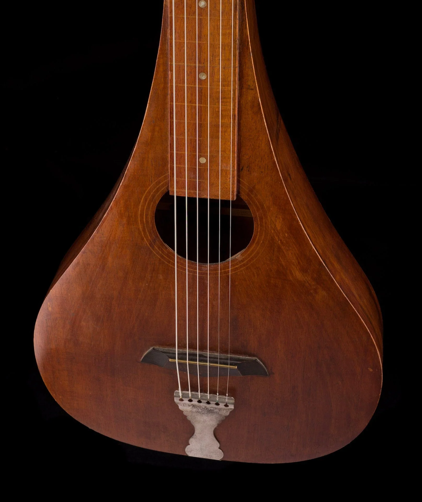 Vintage 1930s Weissenborn Hawaiian Style 1 Teardrop Koa Lap Steel With Soft Shell Case - Image 5