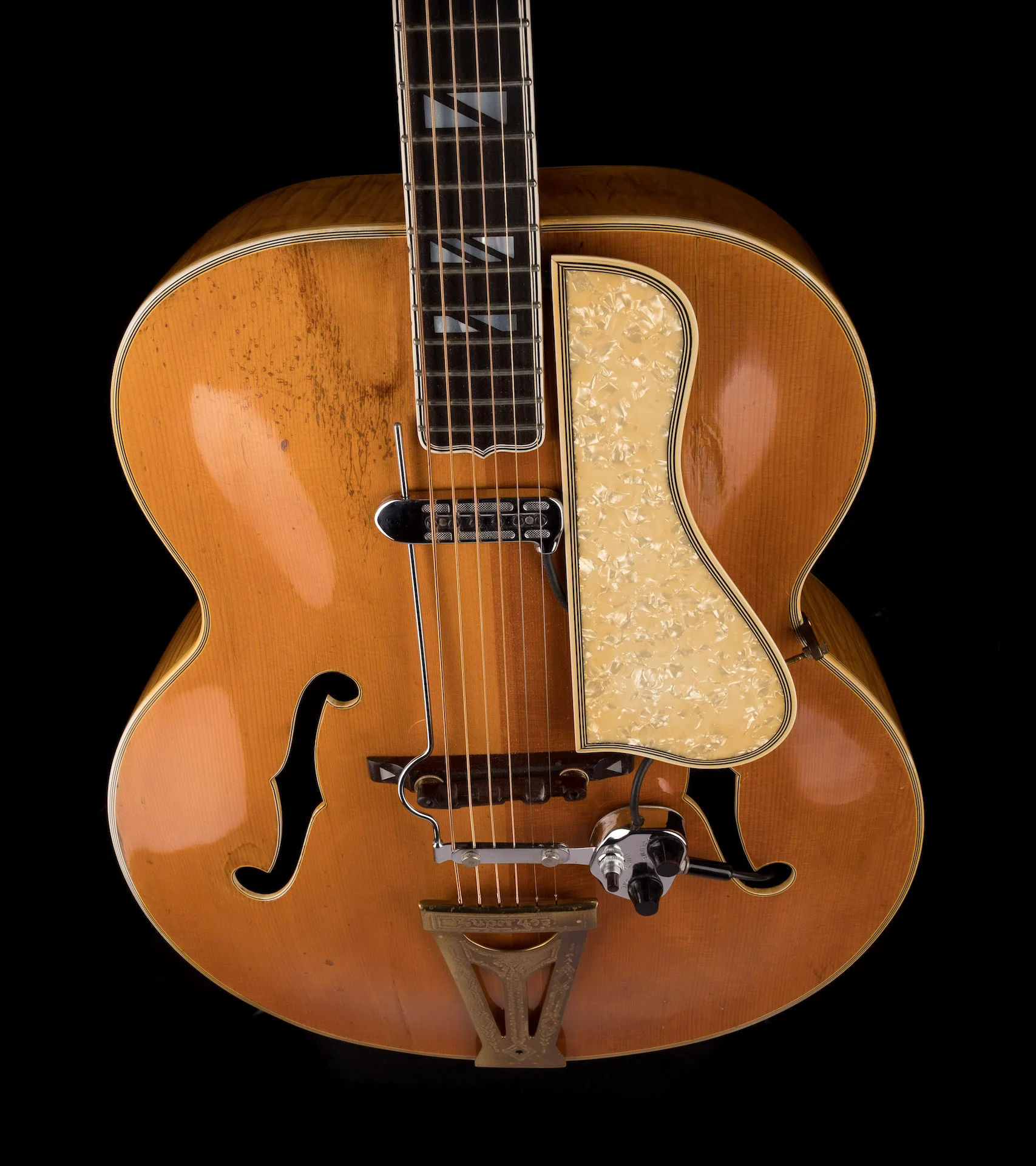 Vintage 1940 Gibson Super 400E Natural with Case - Ry Cooder Collection - Image 4