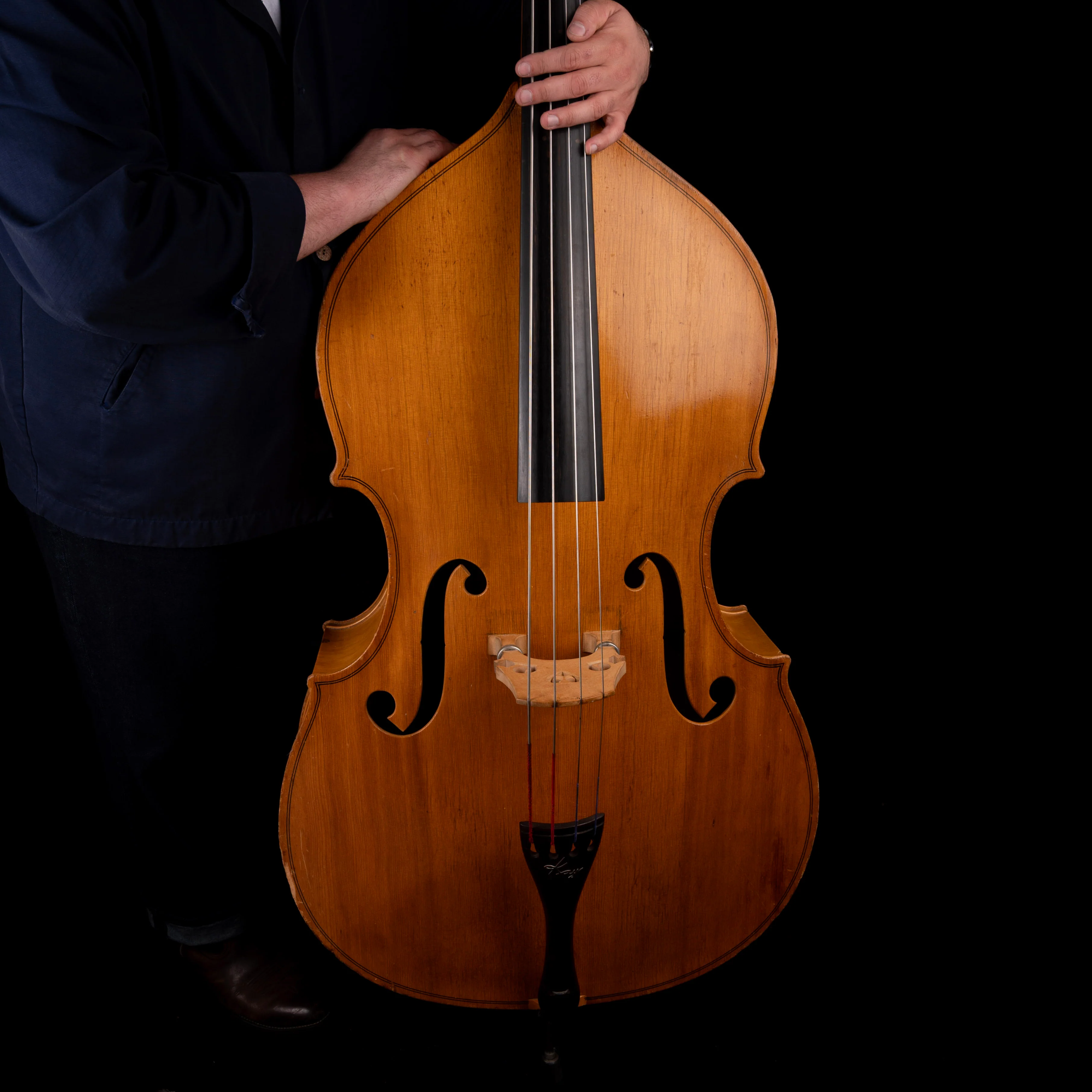 Vintage 1953 Kay M1B 3/4  Upright Double Bass Viol with Softshell Case - Image 3