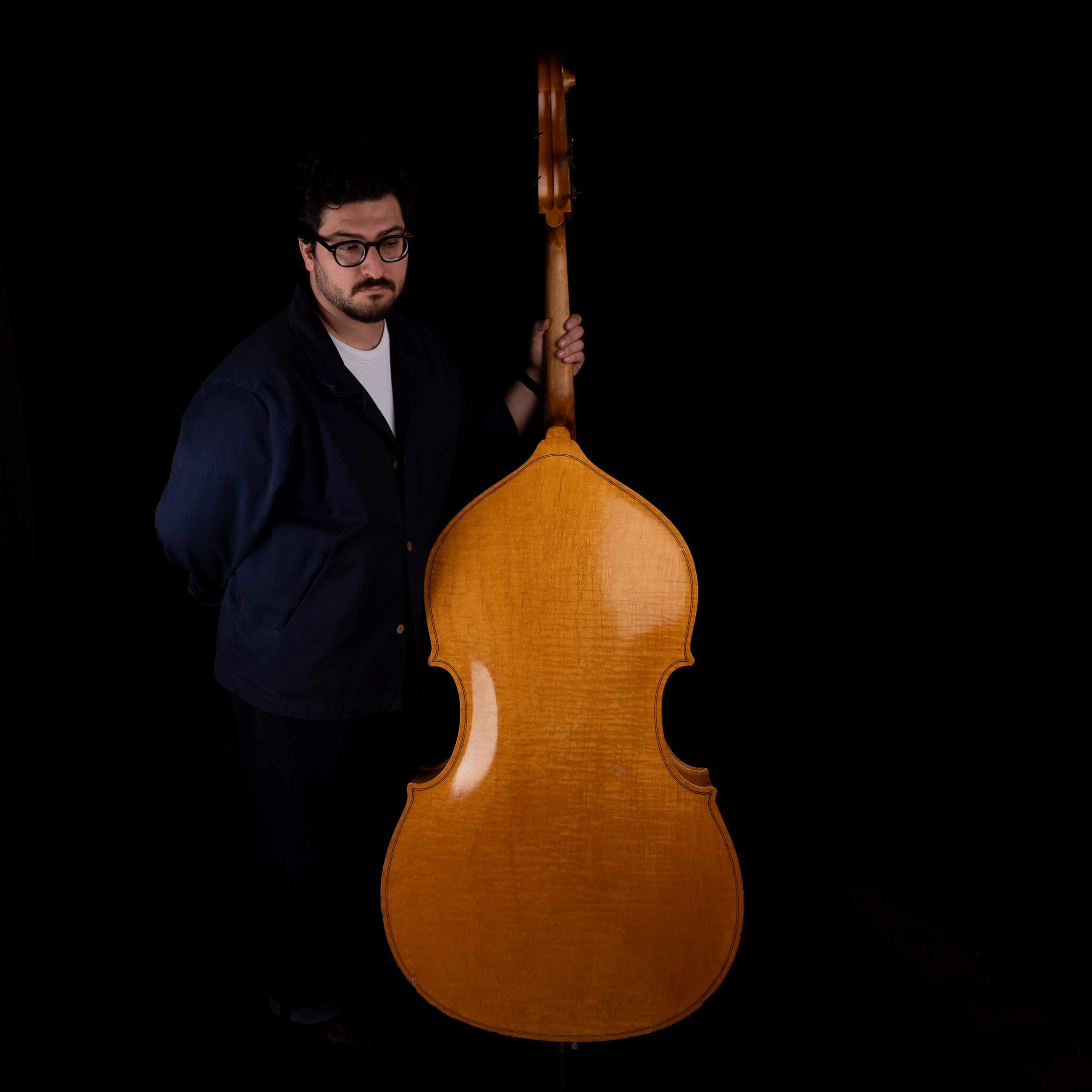Vintage 1953 Kay M1B 3/4  Upright Double Bass Viol with Softshell Case - Image 4