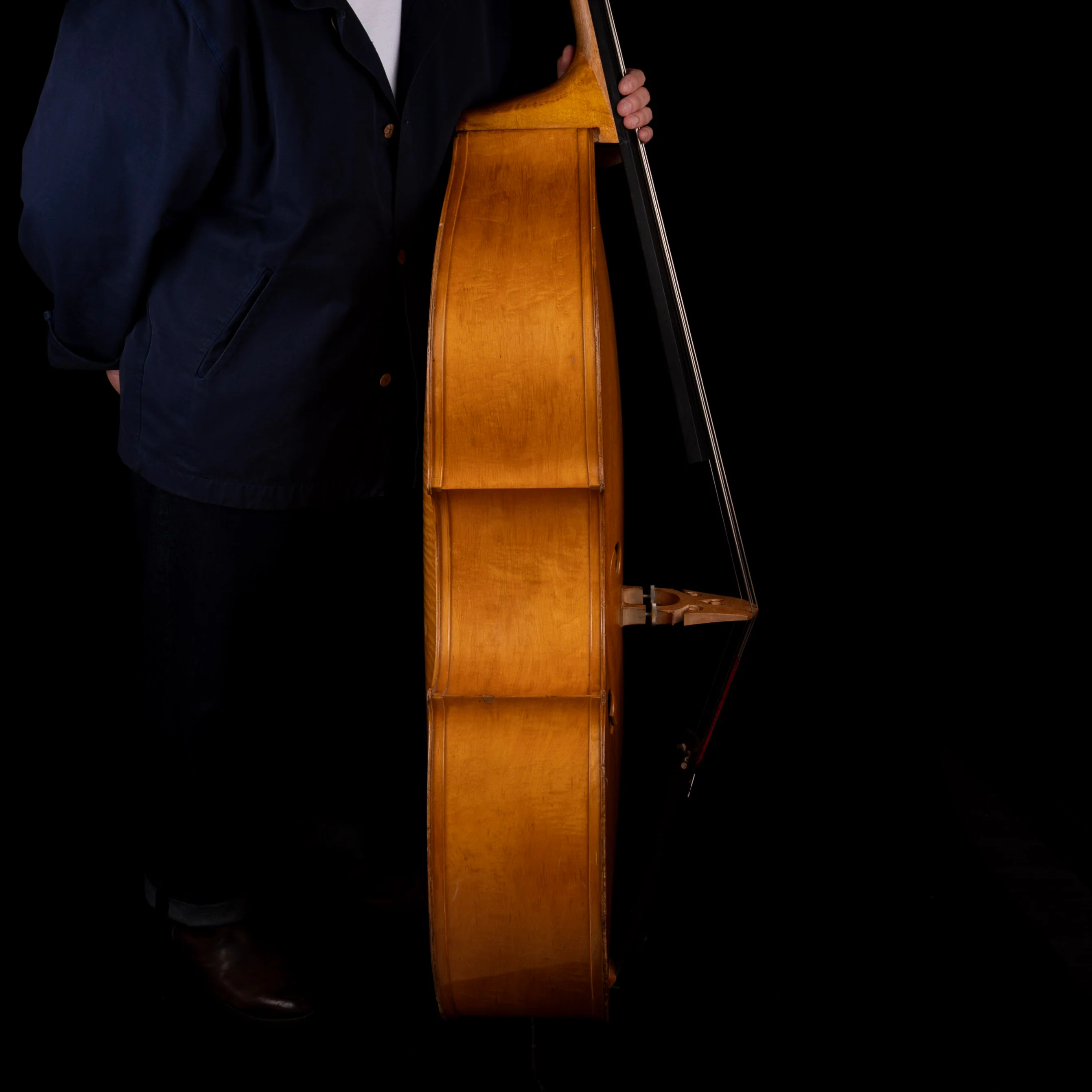 Vintage 1953 Kay M1B 3/4  Upright Double Bass Viol with Softshell Case - Image 5