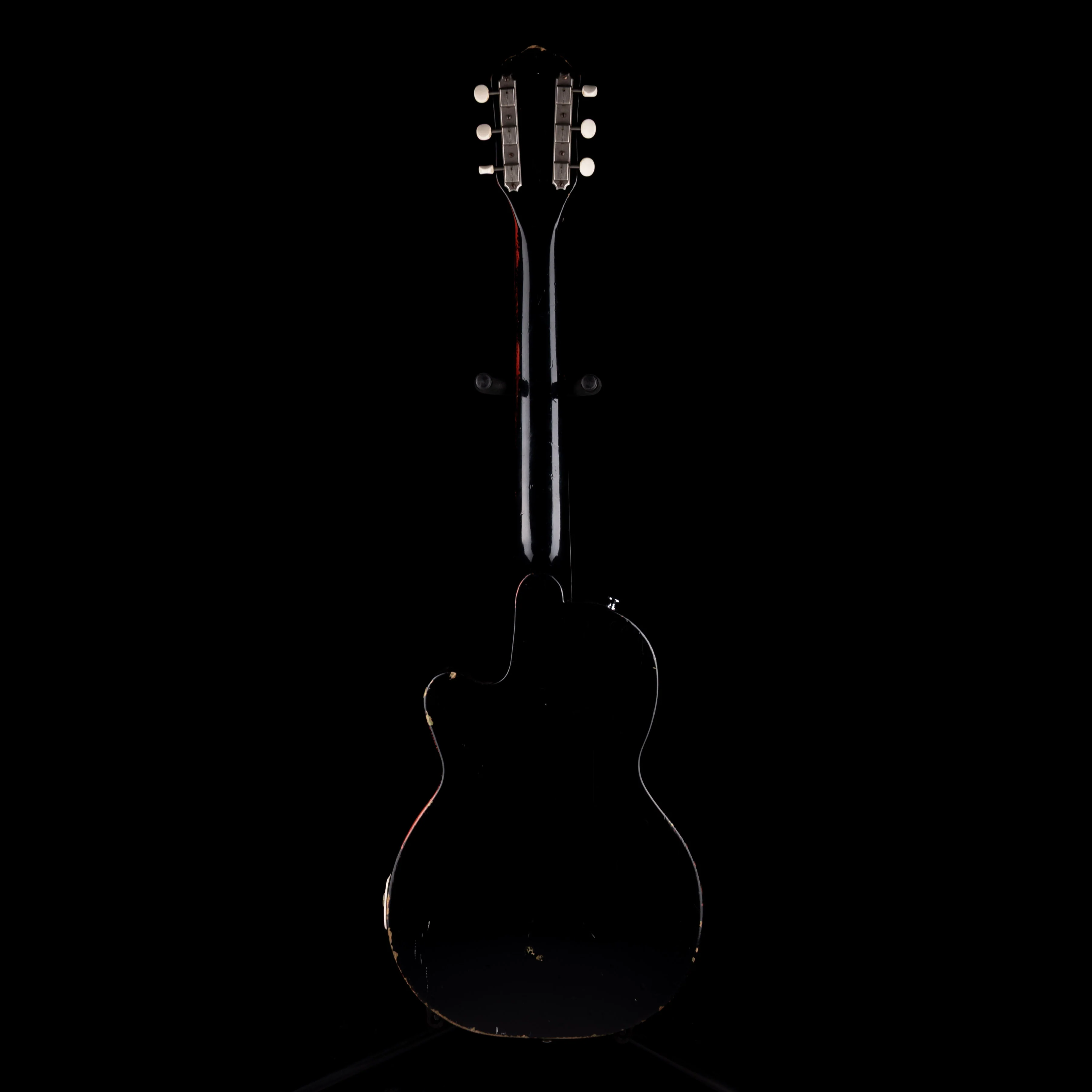 Vintage 1954-58 Kay K-136 Black & White Electric Guitar with Gig Bag - Image 12