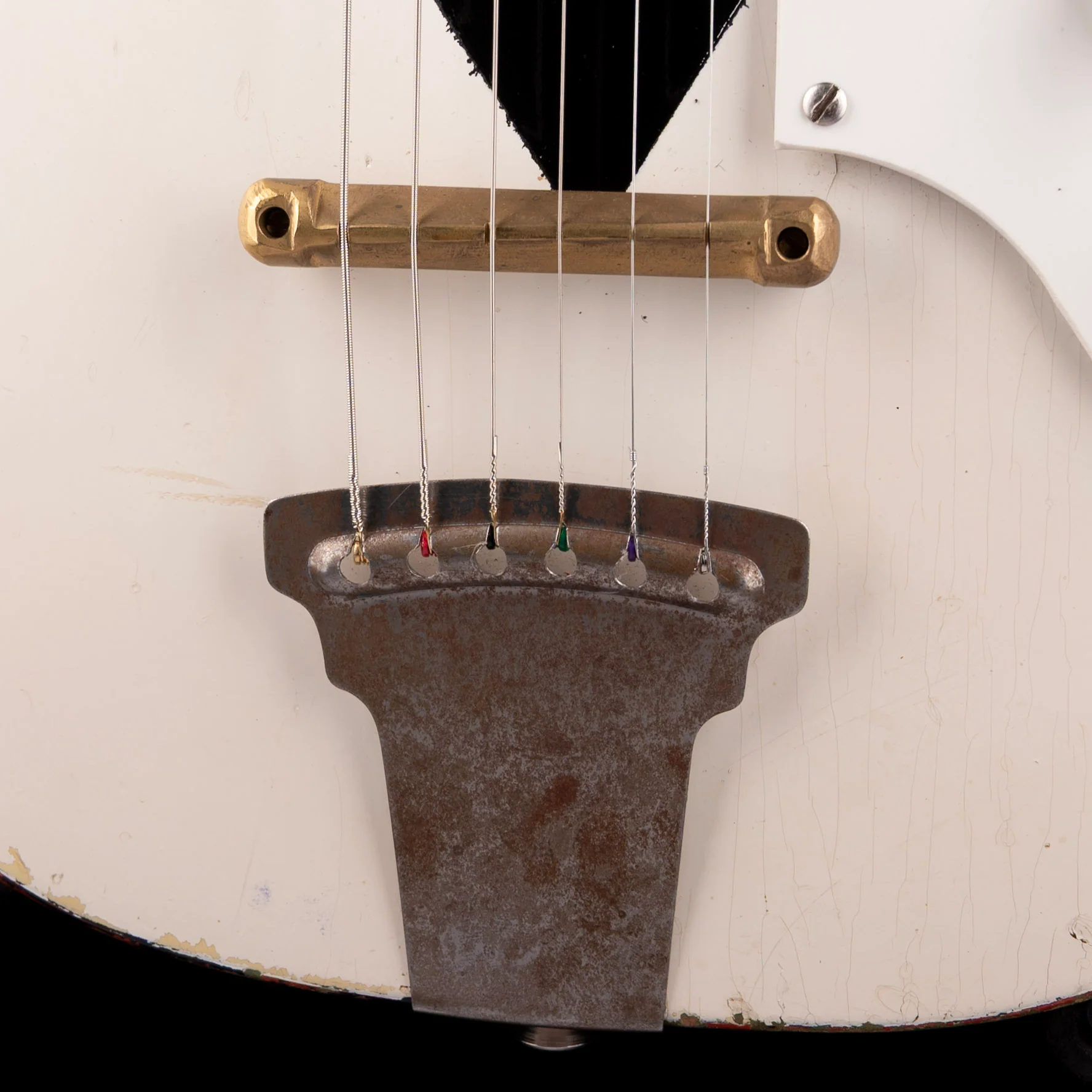 Vintage 1954-58 Kay K-136 Black & White Electric Guitar with Gig Bag - Image 5