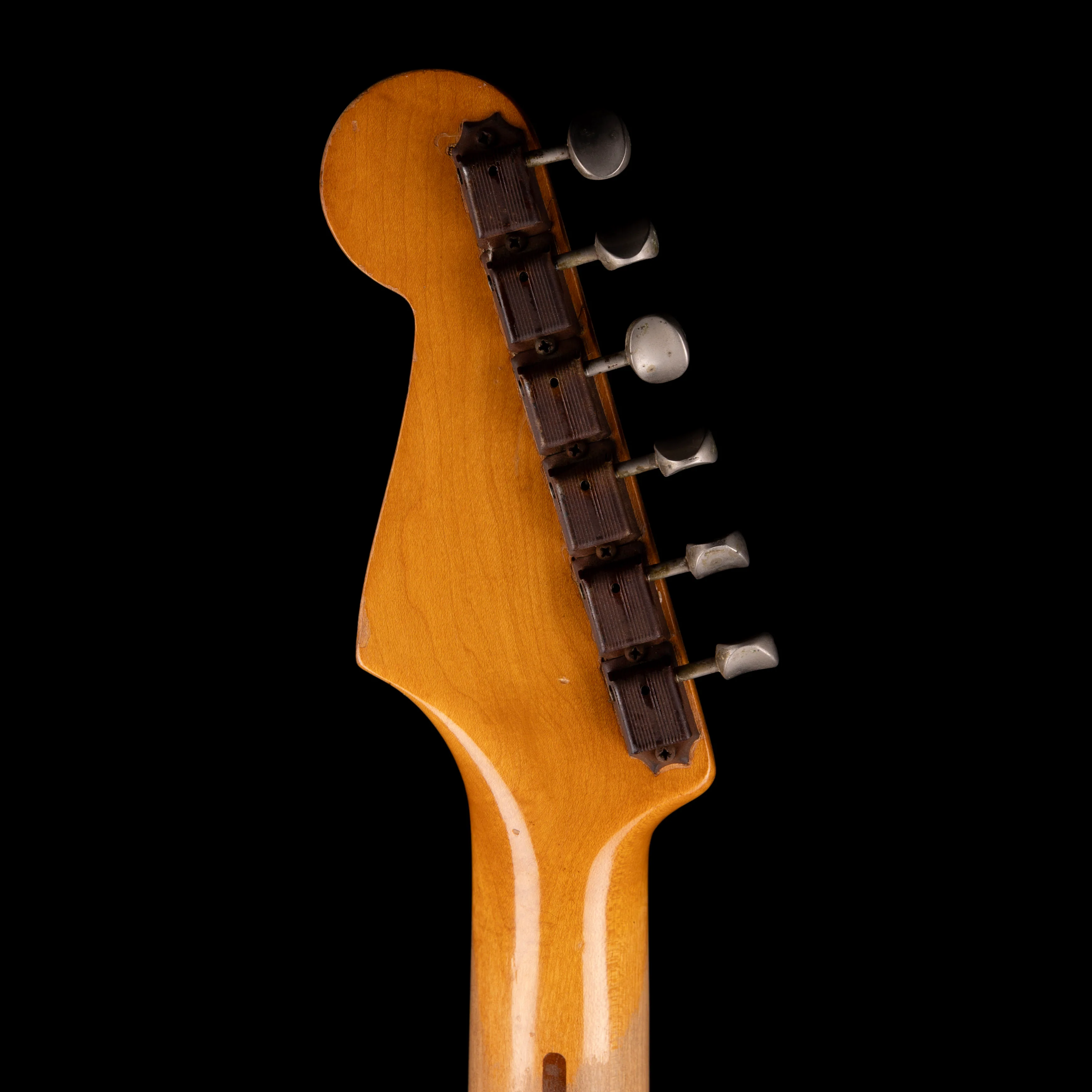 Vintage 1955 Fender Stratocaster Refinished Gold With Case Owned by Bobby Lewis - Image 12