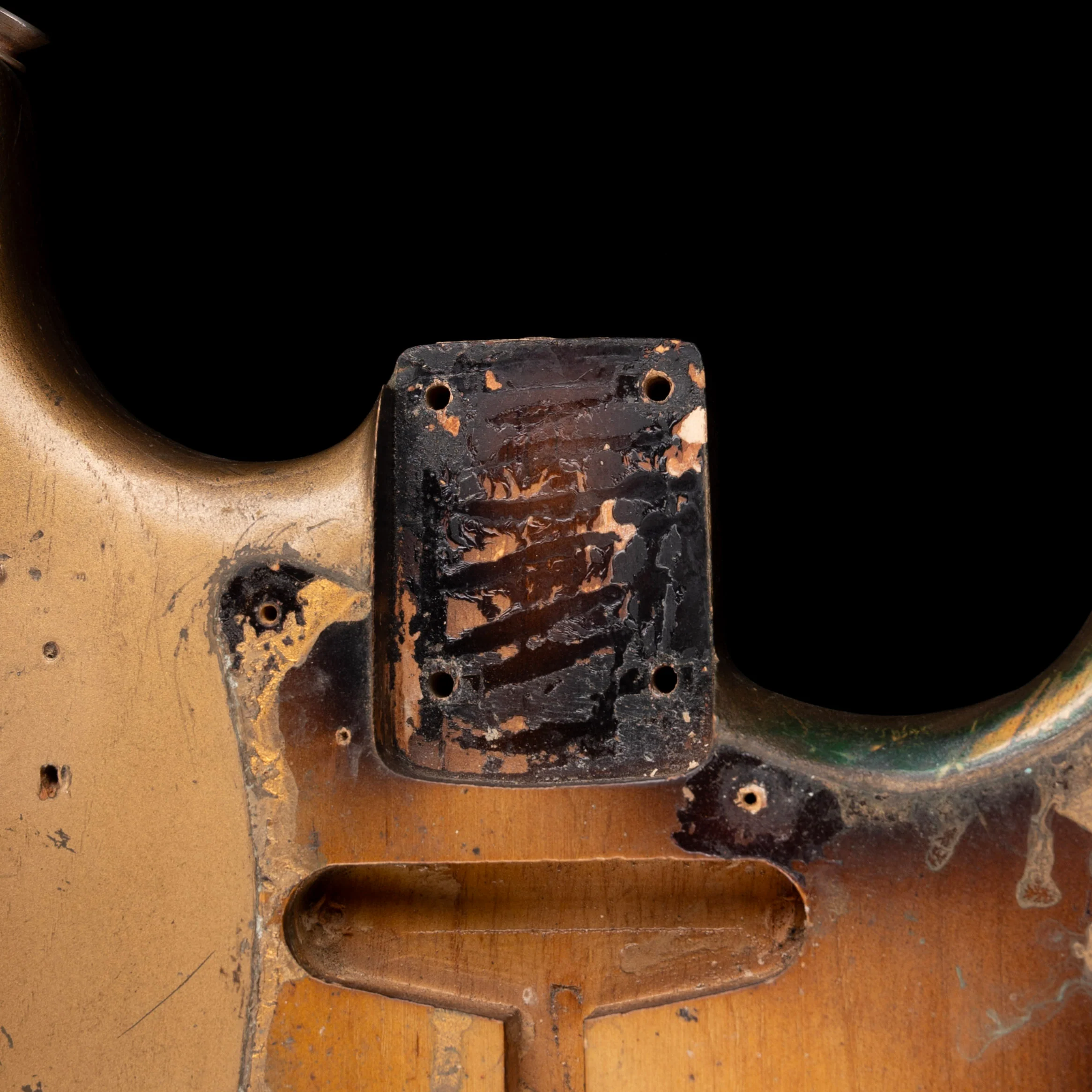 Vintage 1955 Fender Stratocaster Refinished Gold With Case Owned by Bobby Lewis - Image 17
