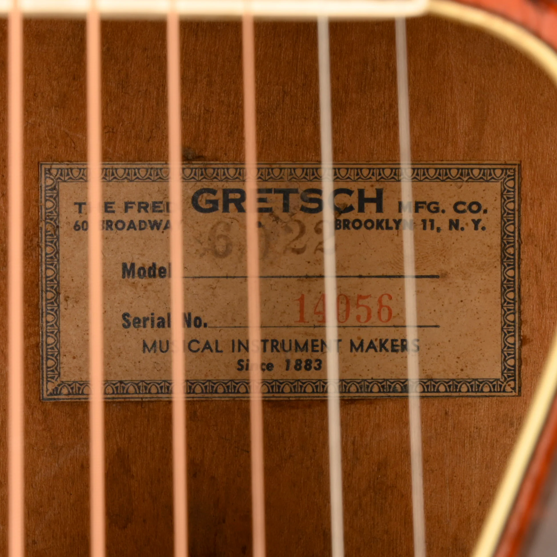 Vintage 1956 Gretsch G6022 Rancher Acoustic Guitar Orange Stain With OHSC - Image 7