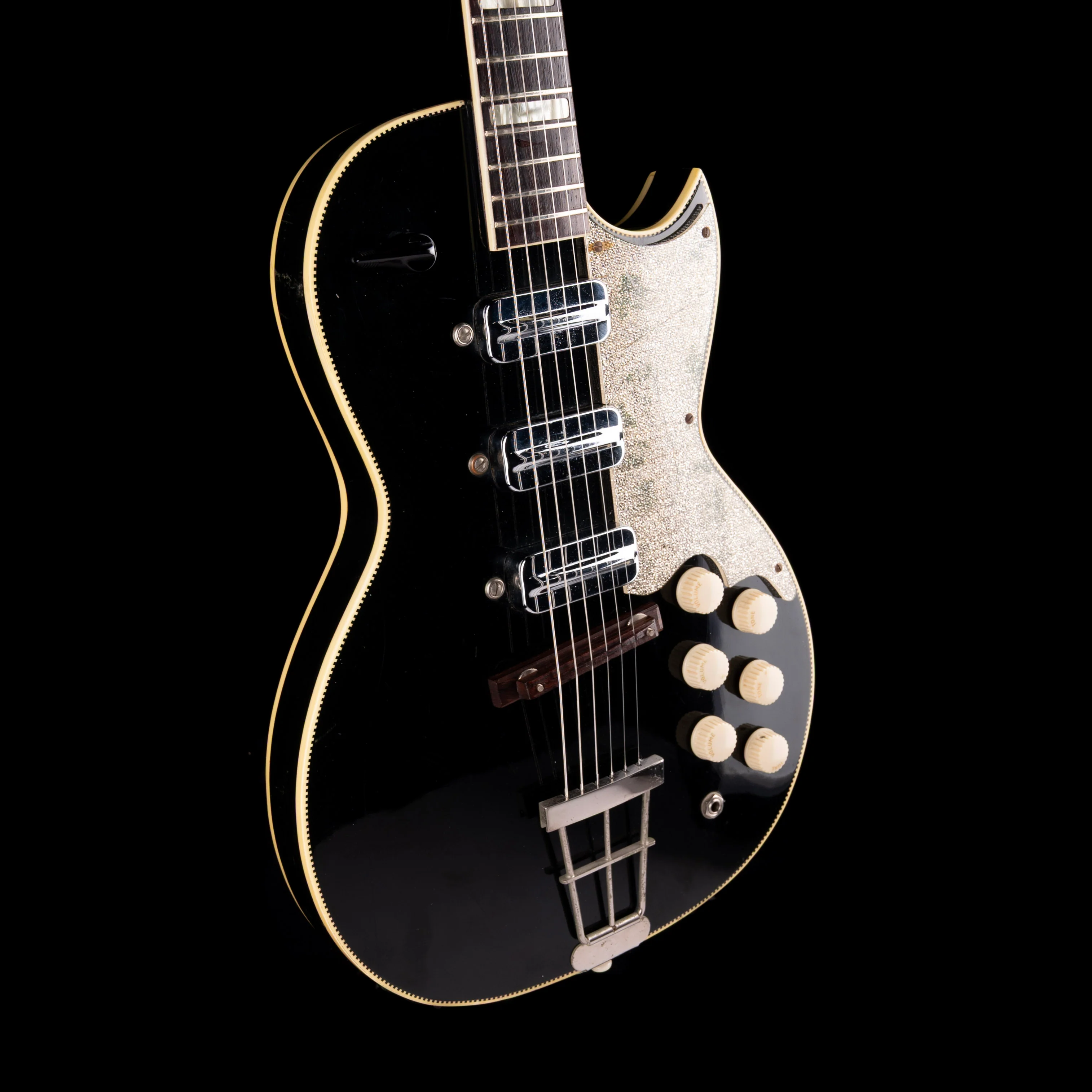 Vintage 1960's Kay Pro Thinline Model 1993 in Speed Demon Black With OSSC - Image 7