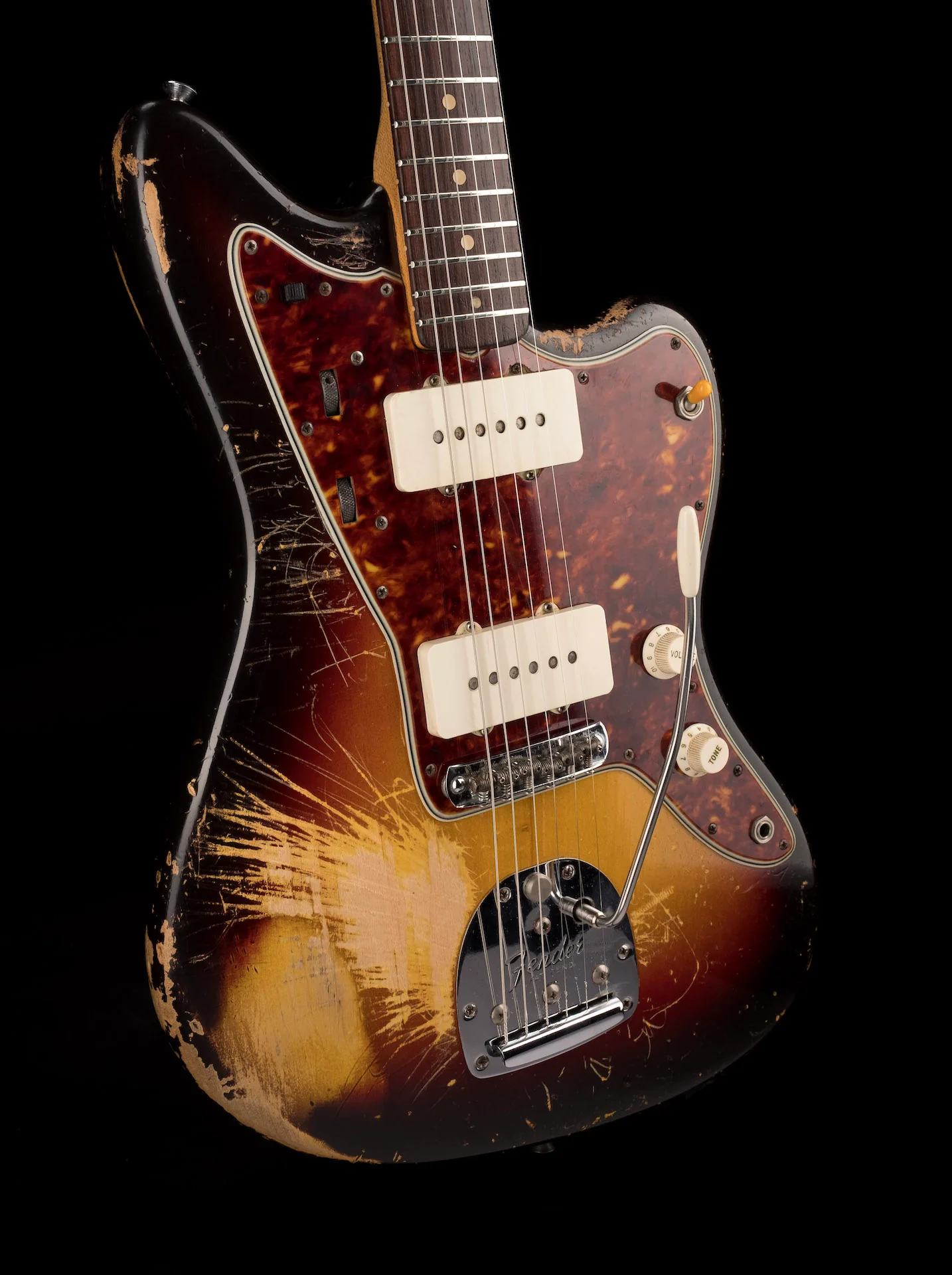 Vintage 1961 Fender Jazzmaster 3-Tone Sunburst with Case - Image 10