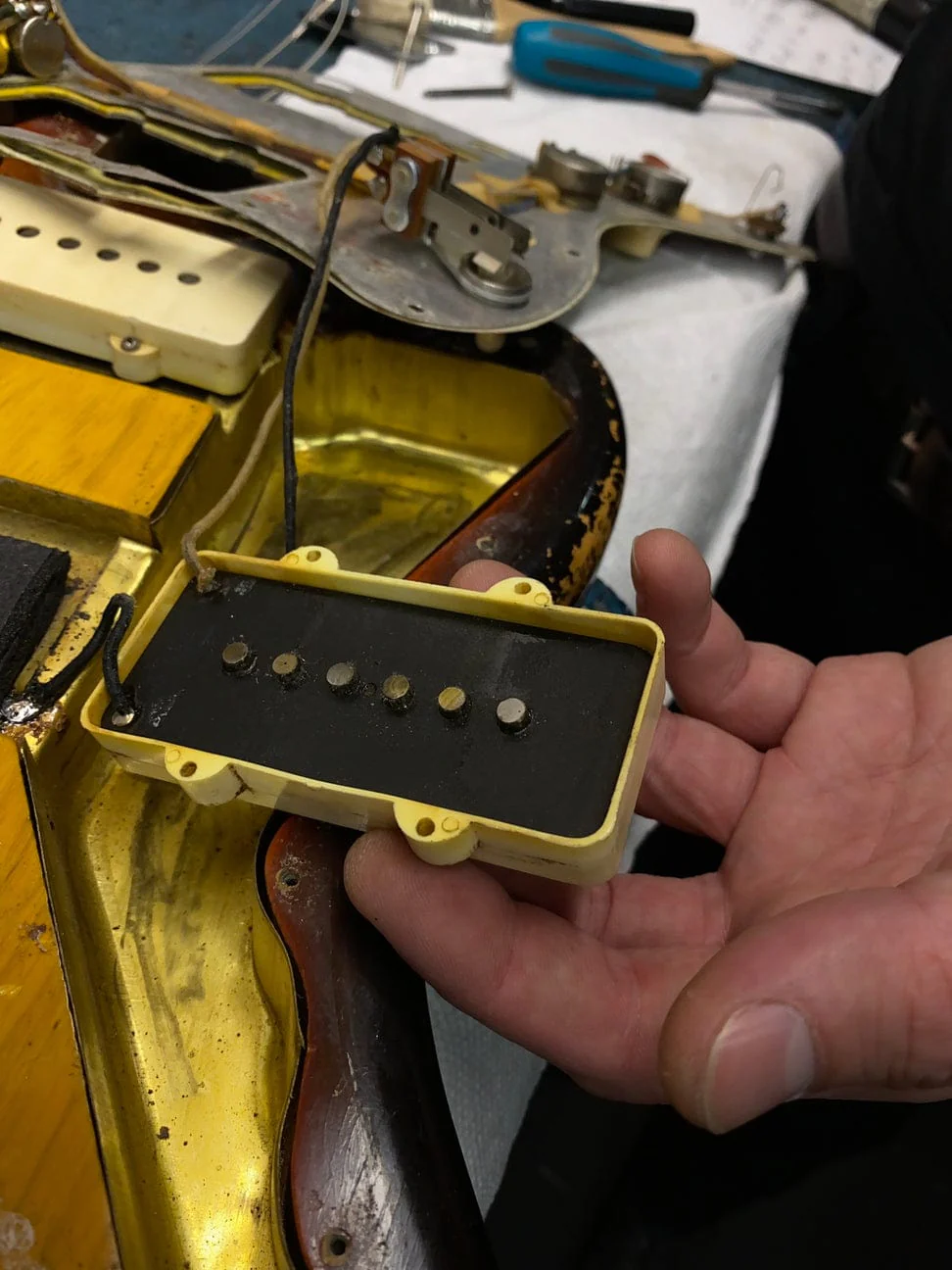 Vintage 1961 Fender Jazzmaster Refinished Refret 14" Radius w/ OHSC - Image 23