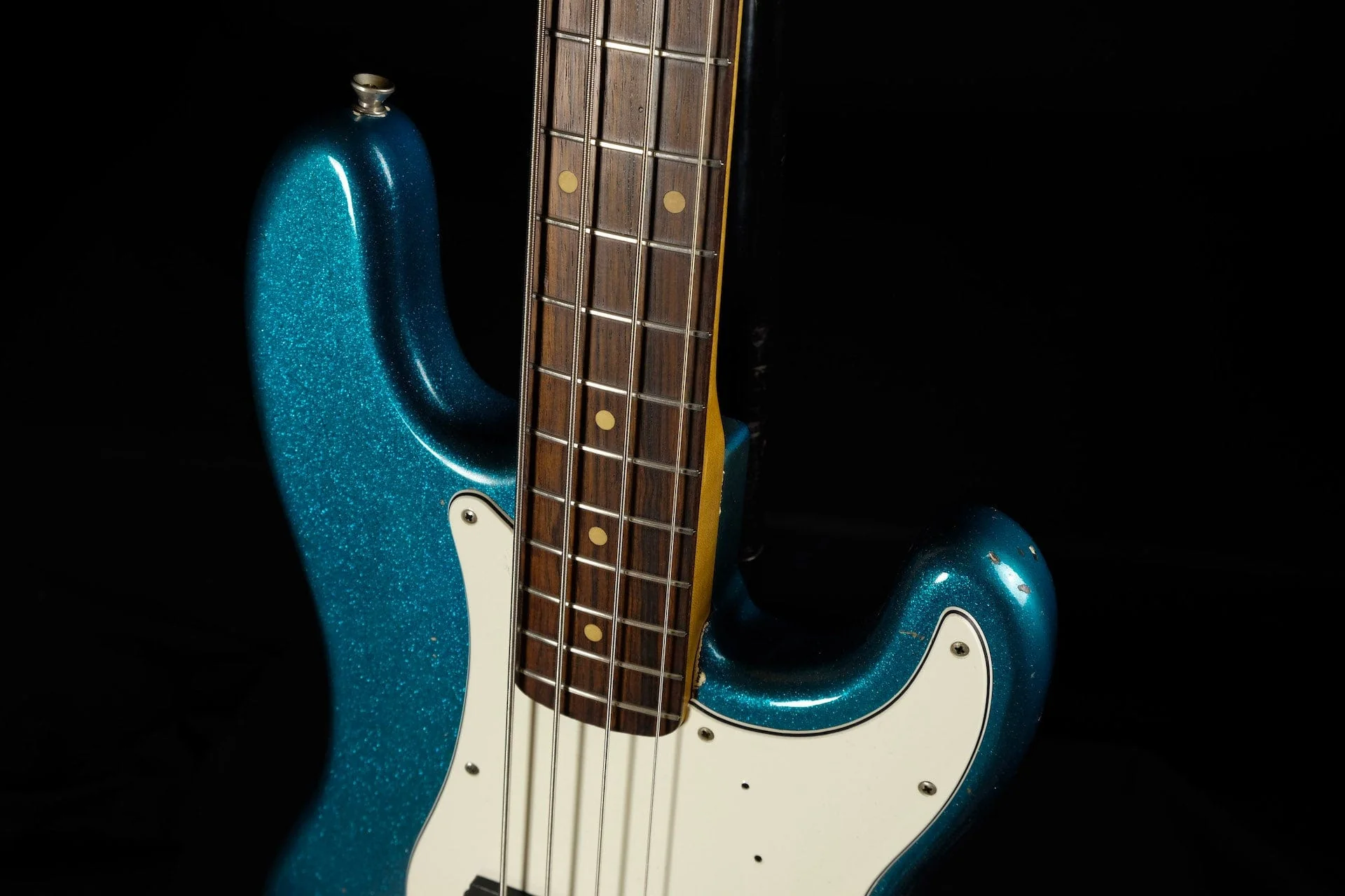 Vintage 1961 Fender Precision Bass Refinished Blue Sparkle With OHSC - Image 10