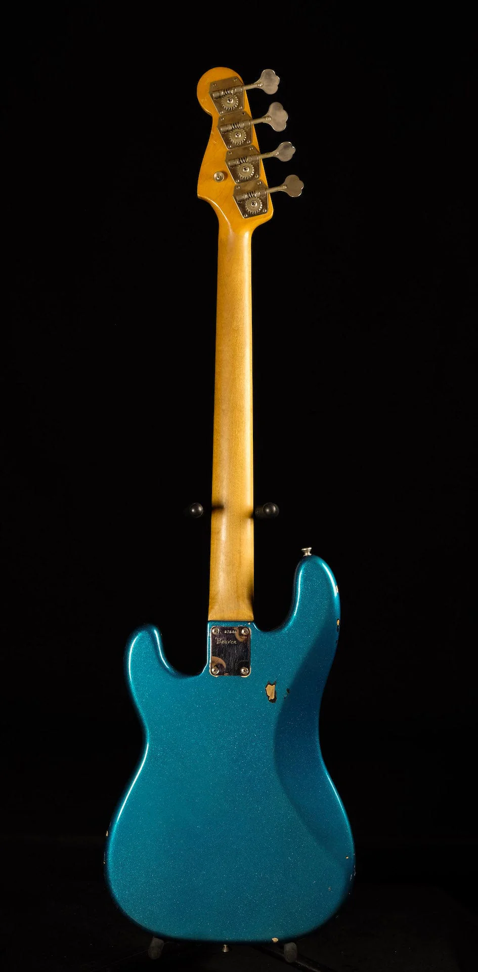 Vintage 1961 Fender Precision Bass Refinished Blue Sparkle With OHSC - Image 12