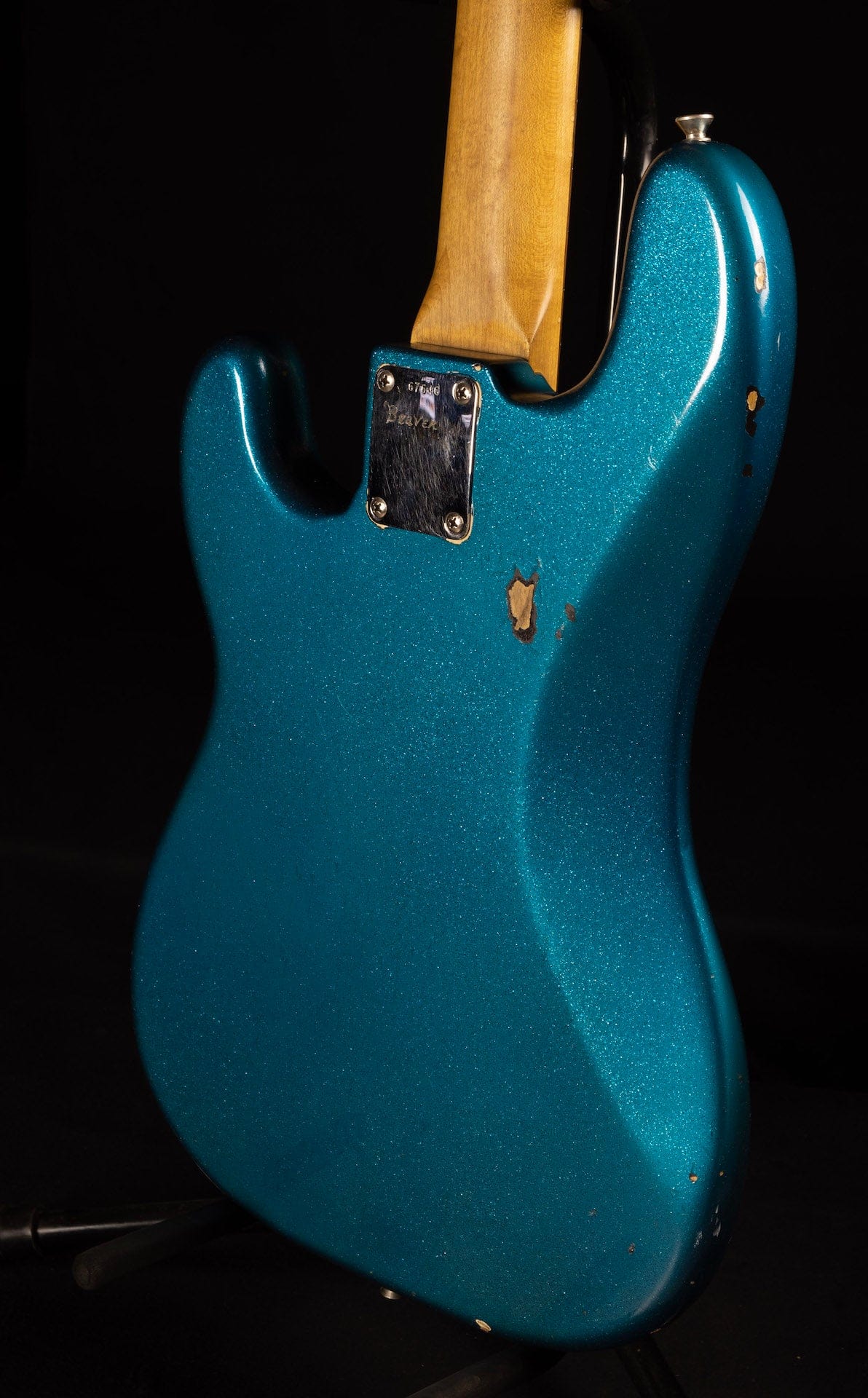 Vintage 1961 Fender Precision Bass Refinished Blue Sparkle With OHSC - Image 17