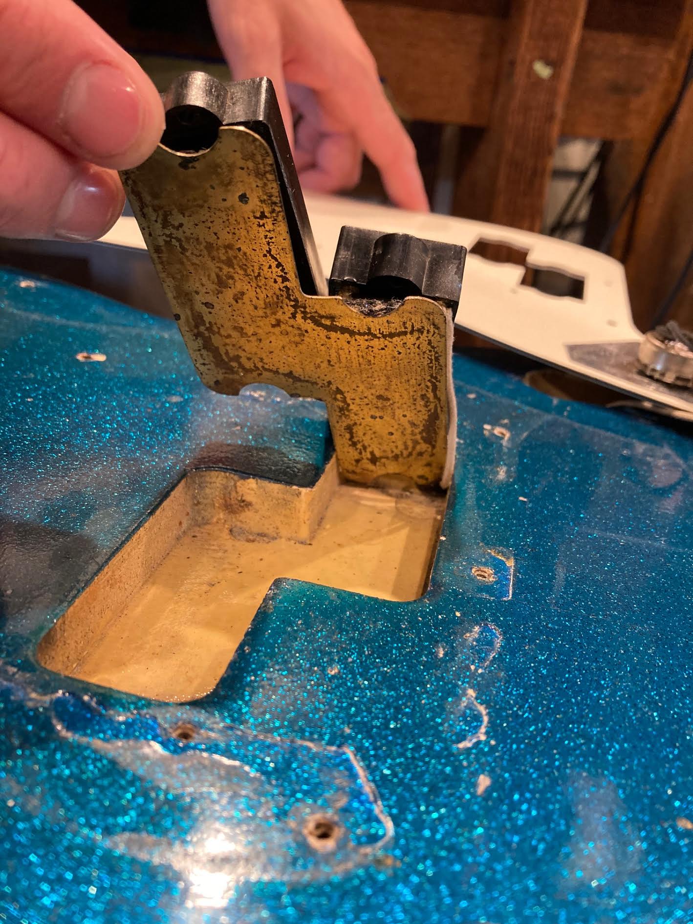 Vintage 1961 Fender Precision Bass Refinished Blue Sparkle With OHSC - Image 29