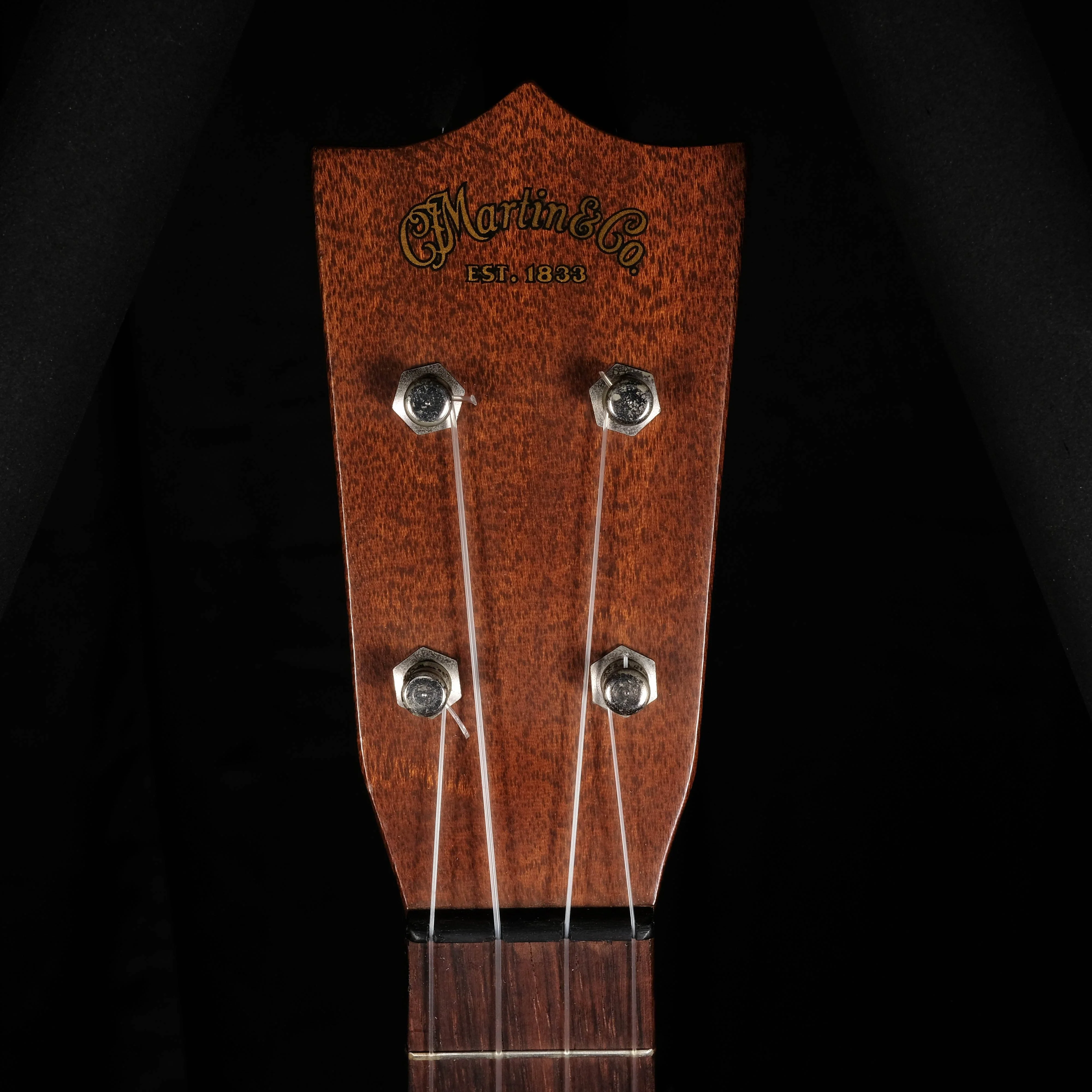 Vintage 1961 Martin Soprano Ukulele With Original Hang Tags and Tweed Uke Case - Image 7