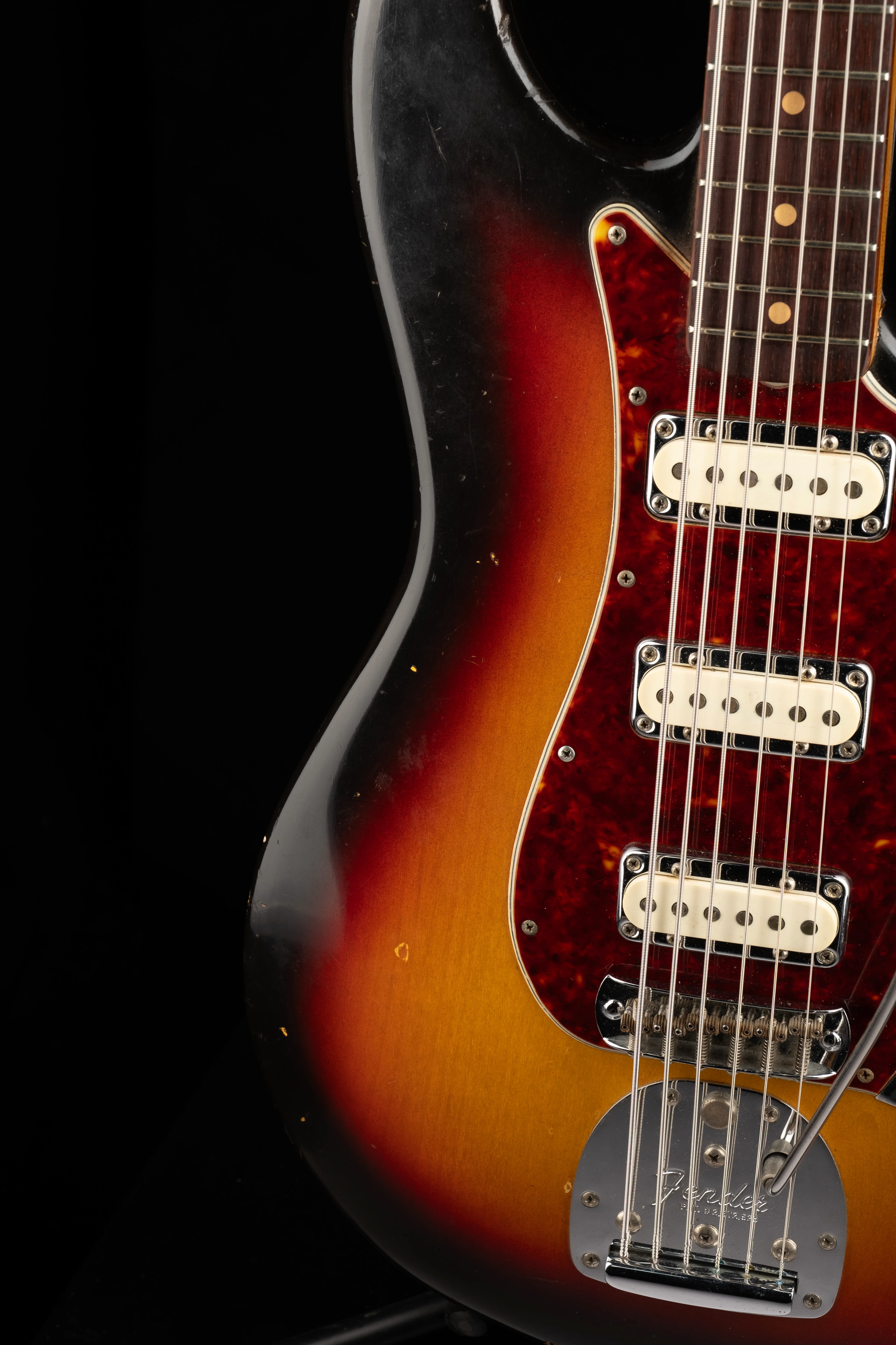 Vintage 1962 Fender Bass VI Sunburst With Gig Bag - Image 5
