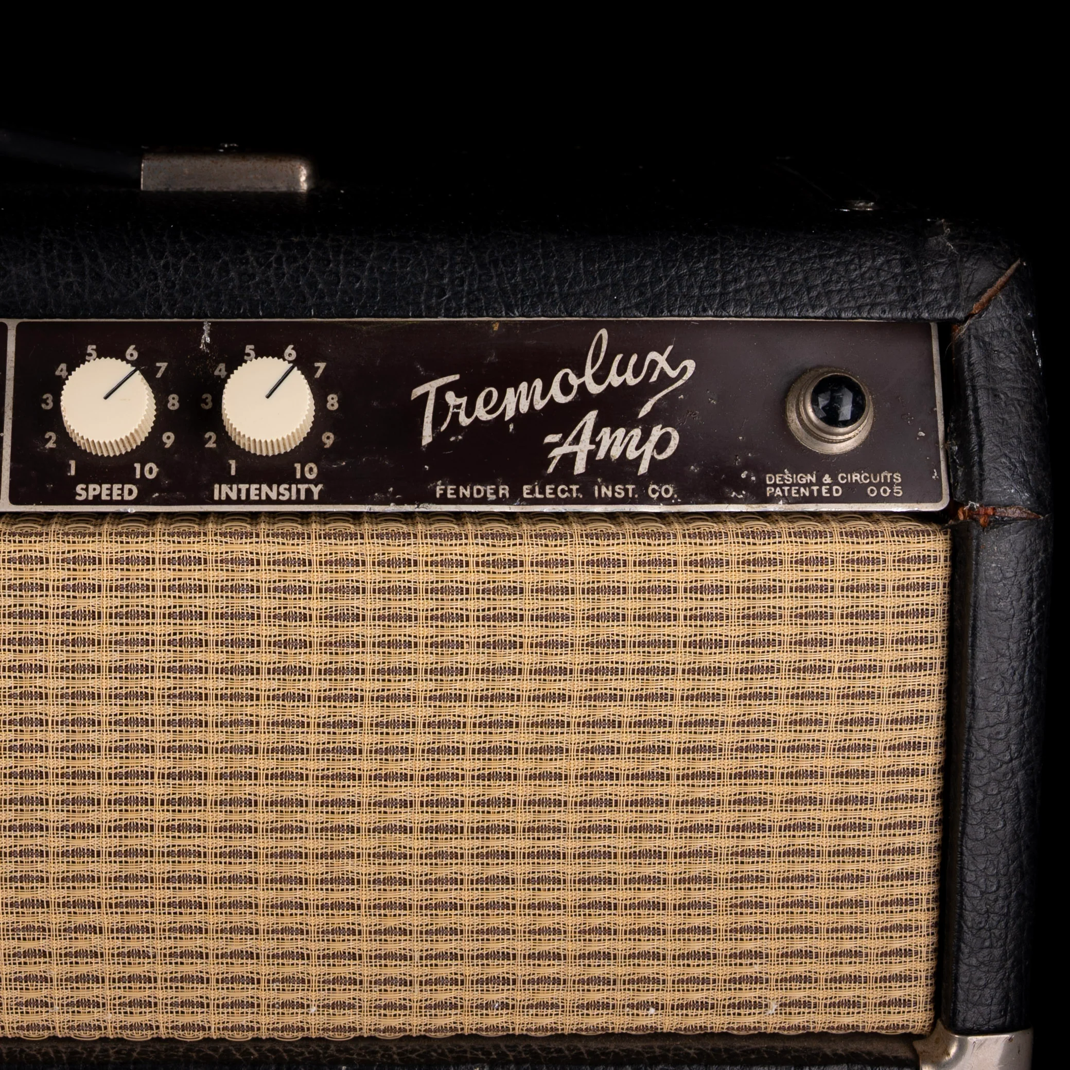 Vintage 1962 Fender Tremolux Guitar Amp Head and 2x10 Cabinet Black - Image 7