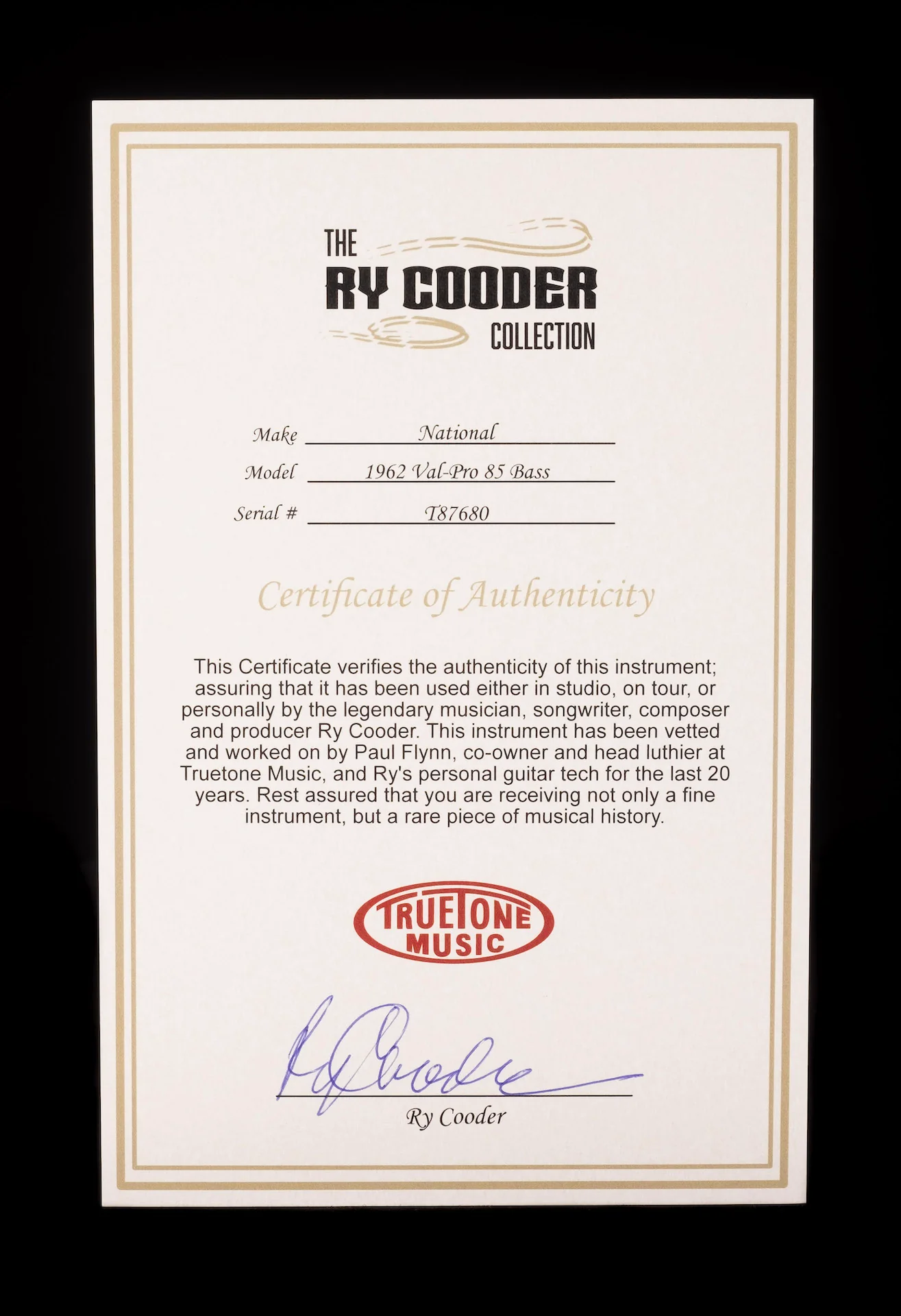 Vintage 1962 National Val-Pro 85 Bass White with OHSC - Ry Cooder Collection - Image 22