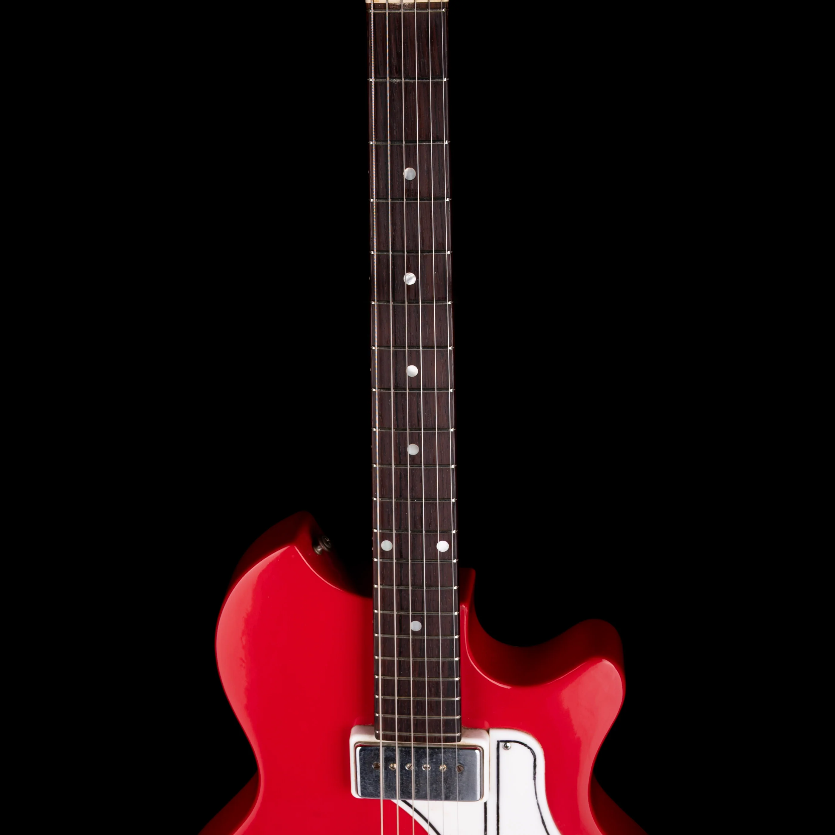 Vintage 1962 Supro Bermunda "Res-o-Glas" Red Electric Guitar With OSSC - Image 8