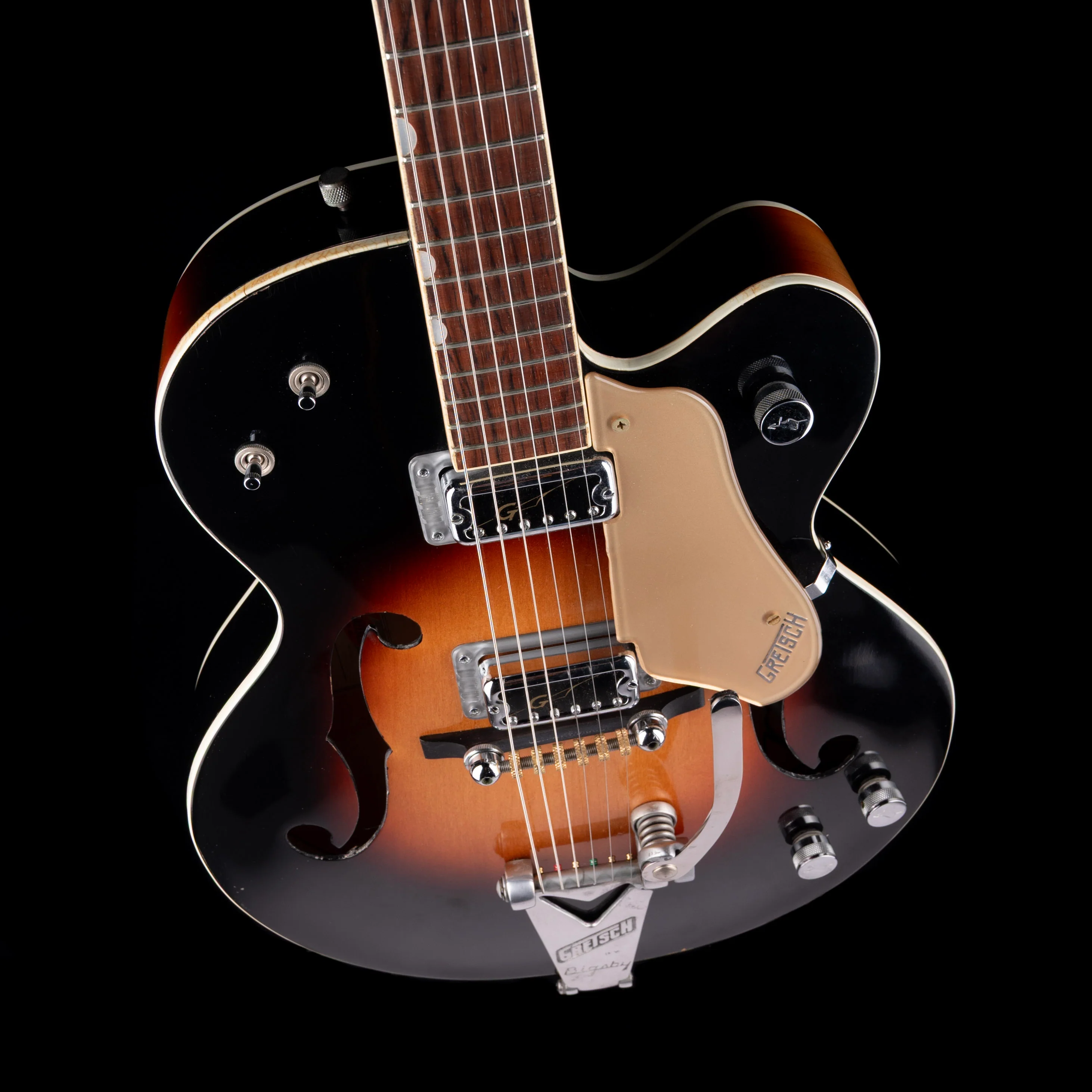 Vintage 1963 Gretsch G6117 Double Anniversary Sunburst Hollowbody Electric Guitar With OHSC - Image 3