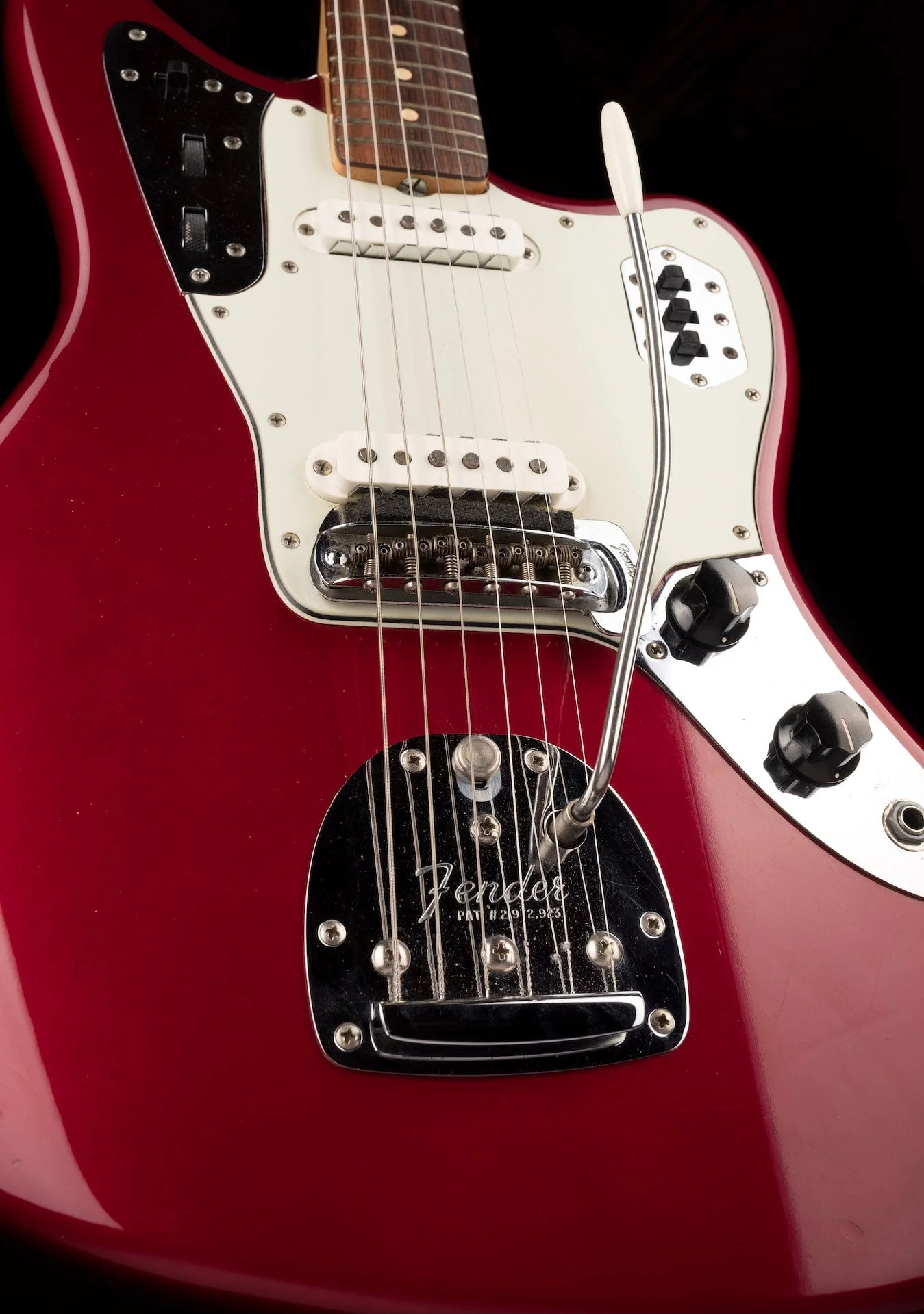 Vintage 1963 Jaguar Candy Apple Red with Matching Headstock with OHSC - Image 12