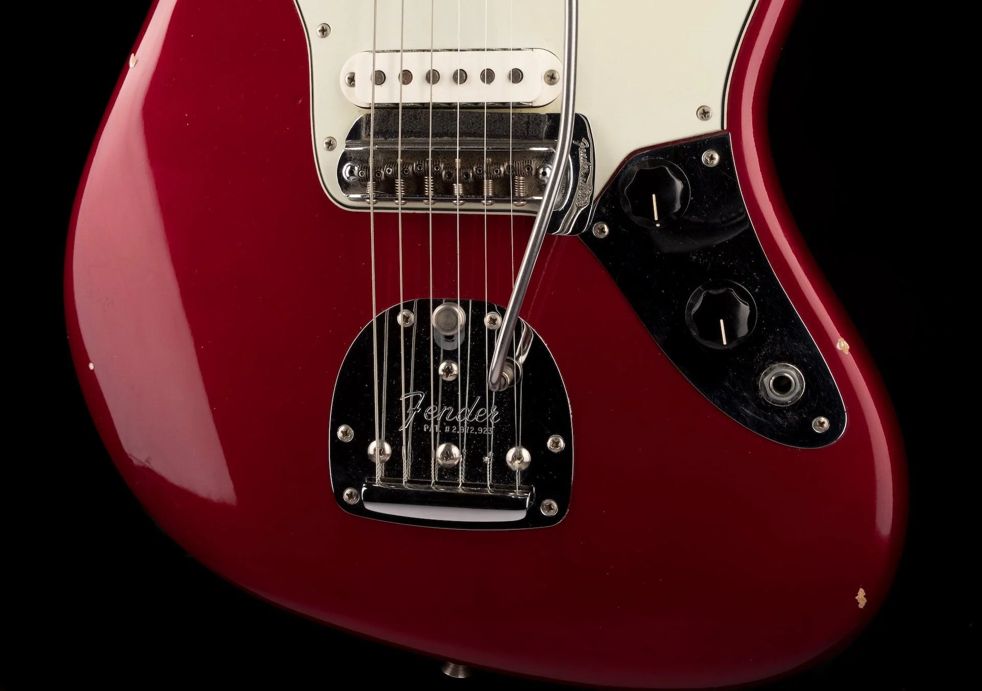 Vintage 1963 Jaguar Candy Apple Red with Matching Headstock with OHSC - Image 5