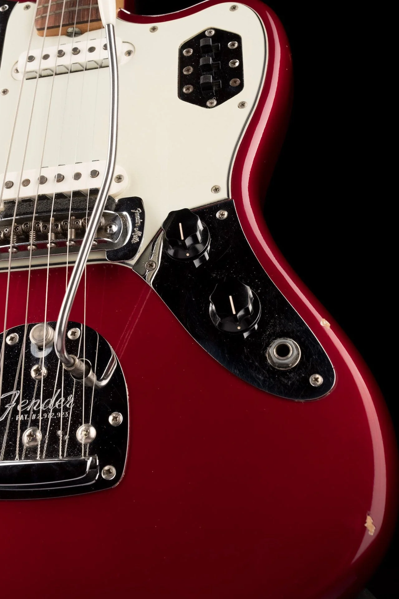 Vintage 1963 Jaguar Candy Apple Red with Matching Headstock with OHSC - Image 7