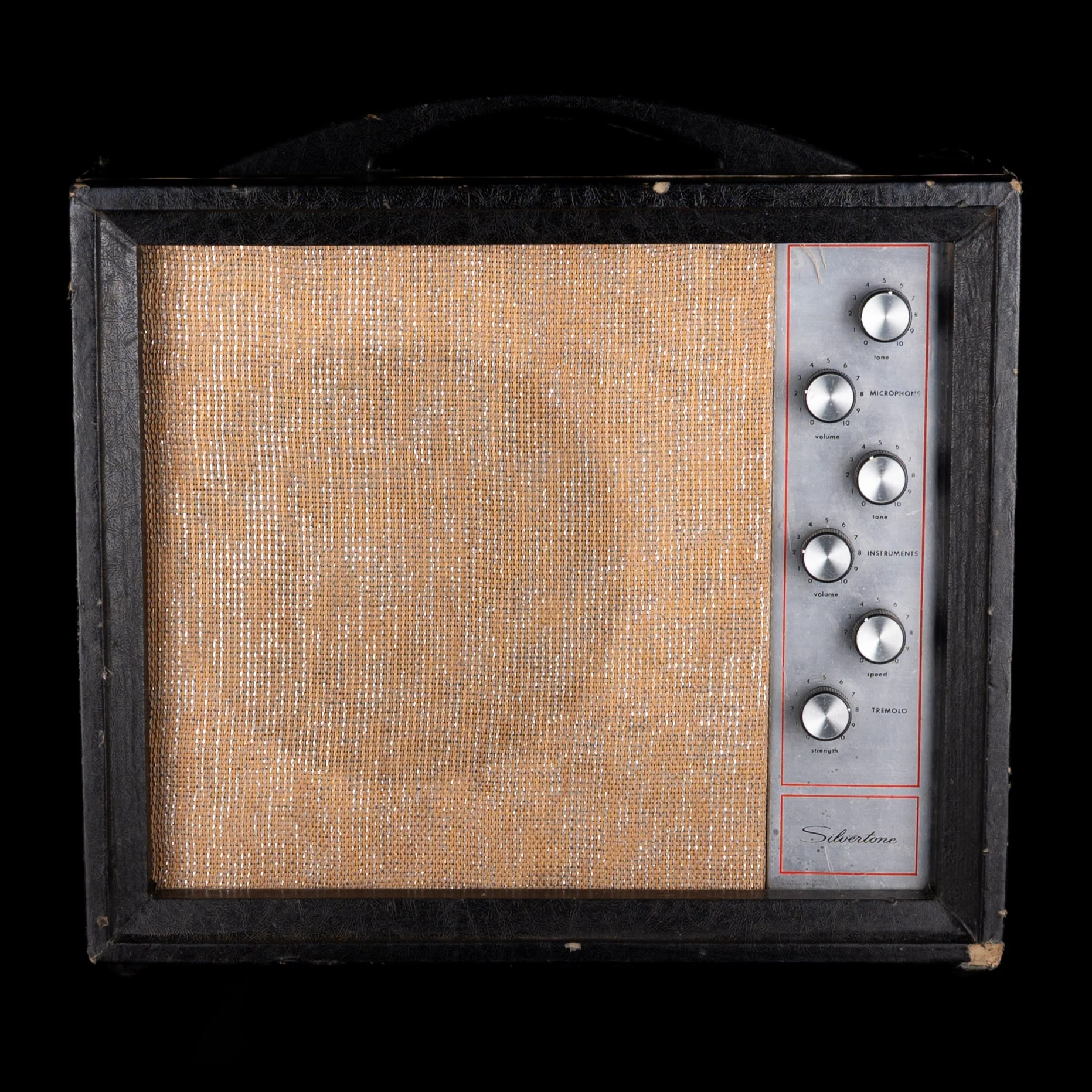 Vintage 1963 Silvertone Model 1472 Guitar Amp Combo Black