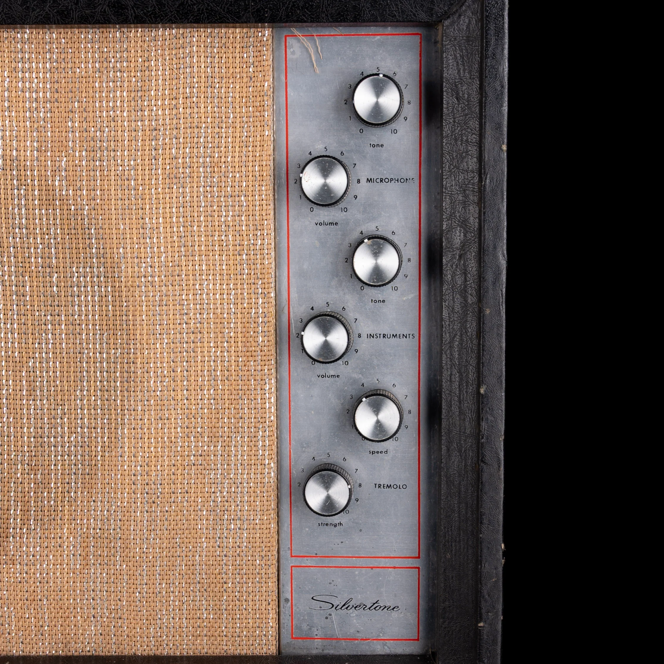 Vintage 1963 Silvertone Model 1472 Guitar Amp Combo Black - Image 3