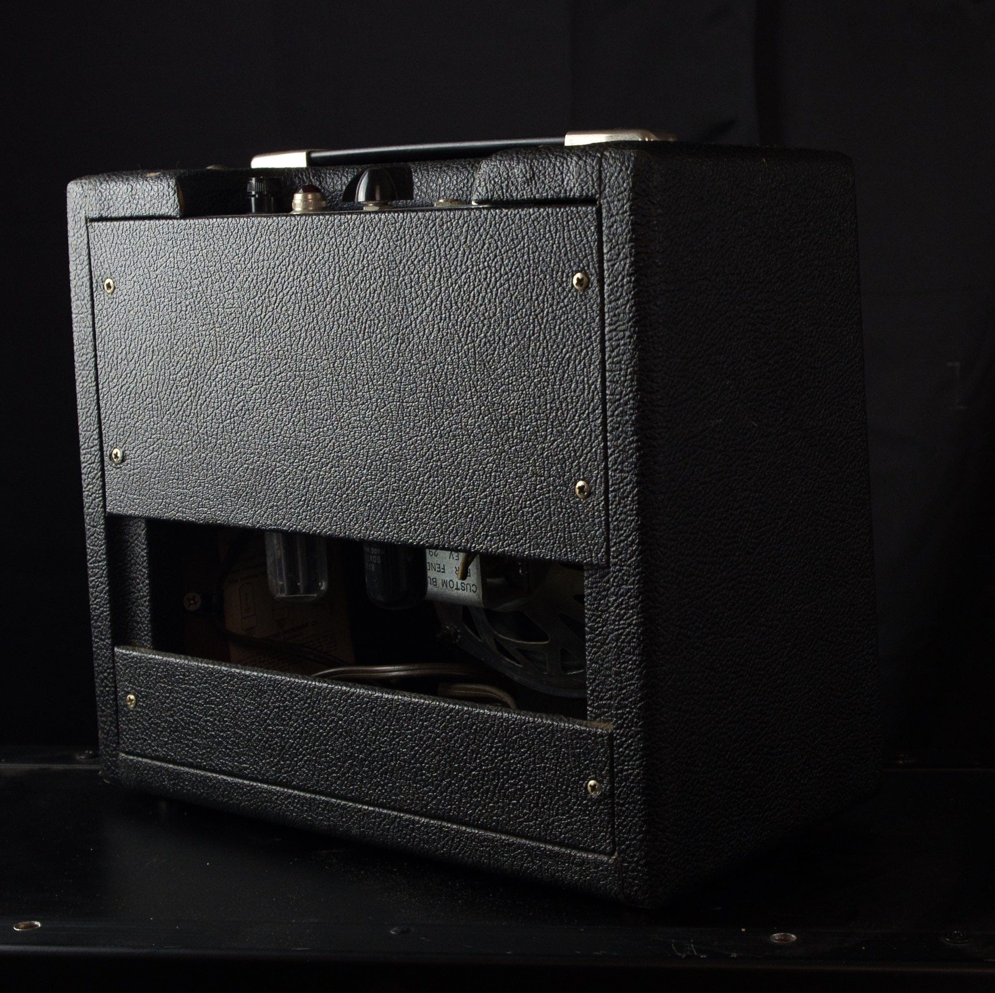 Vintage Pre-CBS 1964 Fender Champ Guitar Amp Tweed in Black Combo - Image 3