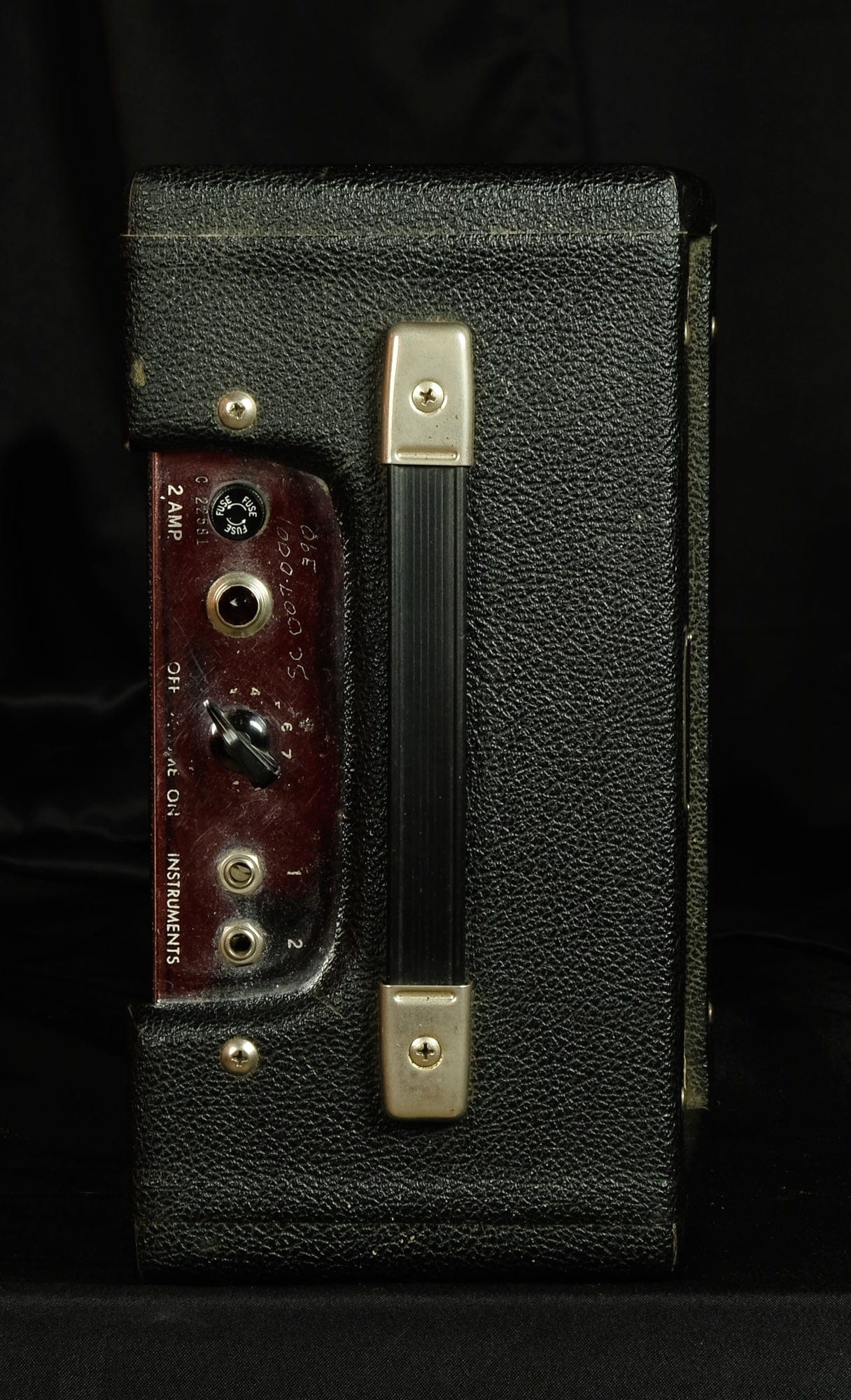 Vintage Pre-CBS 1964 Fender Champ Guitar Amp Tweed in Black Combo - Image 6