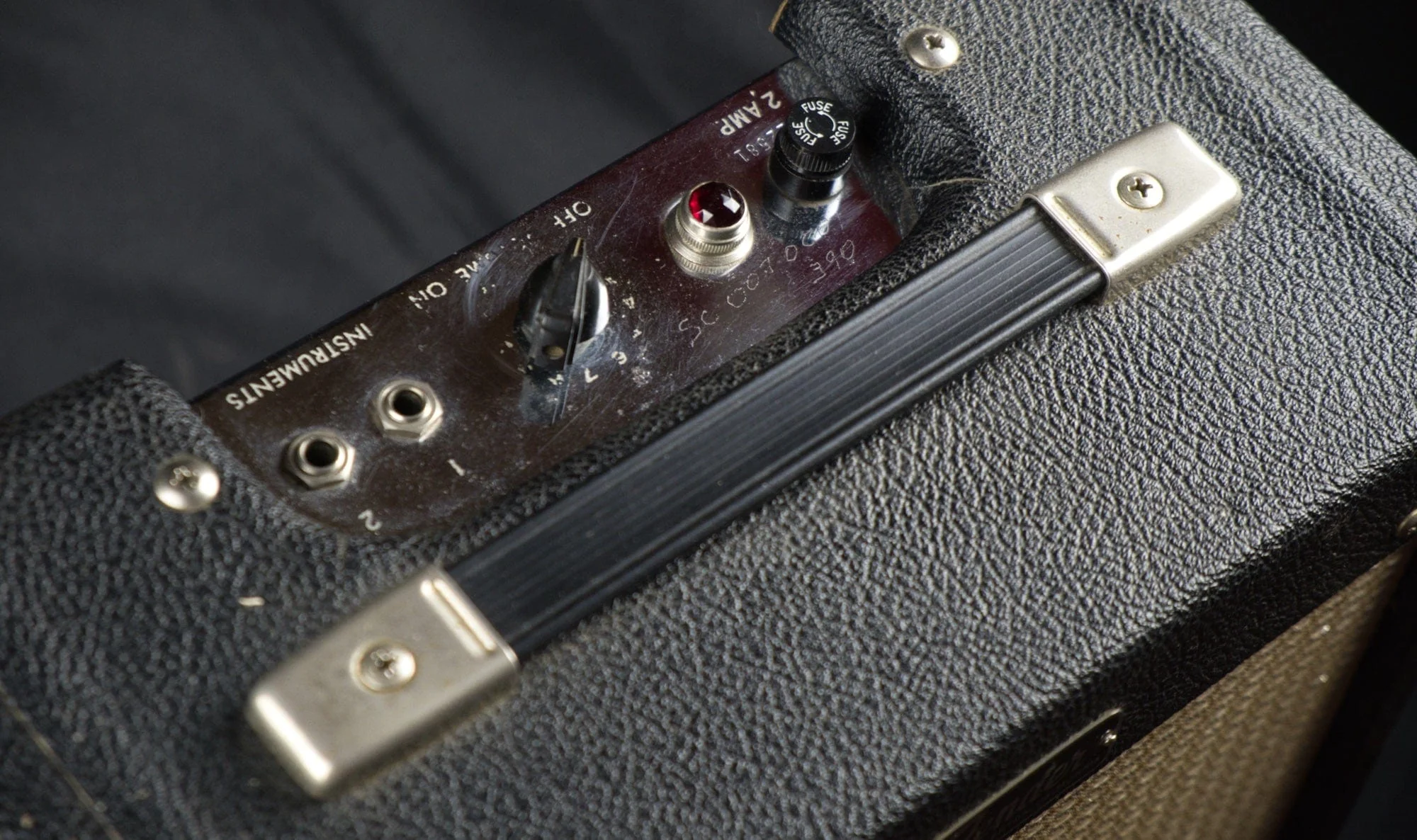 Vintage Pre-CBS 1964 Fender Champ Guitar Amp Tweed in Black Combo - Image 9