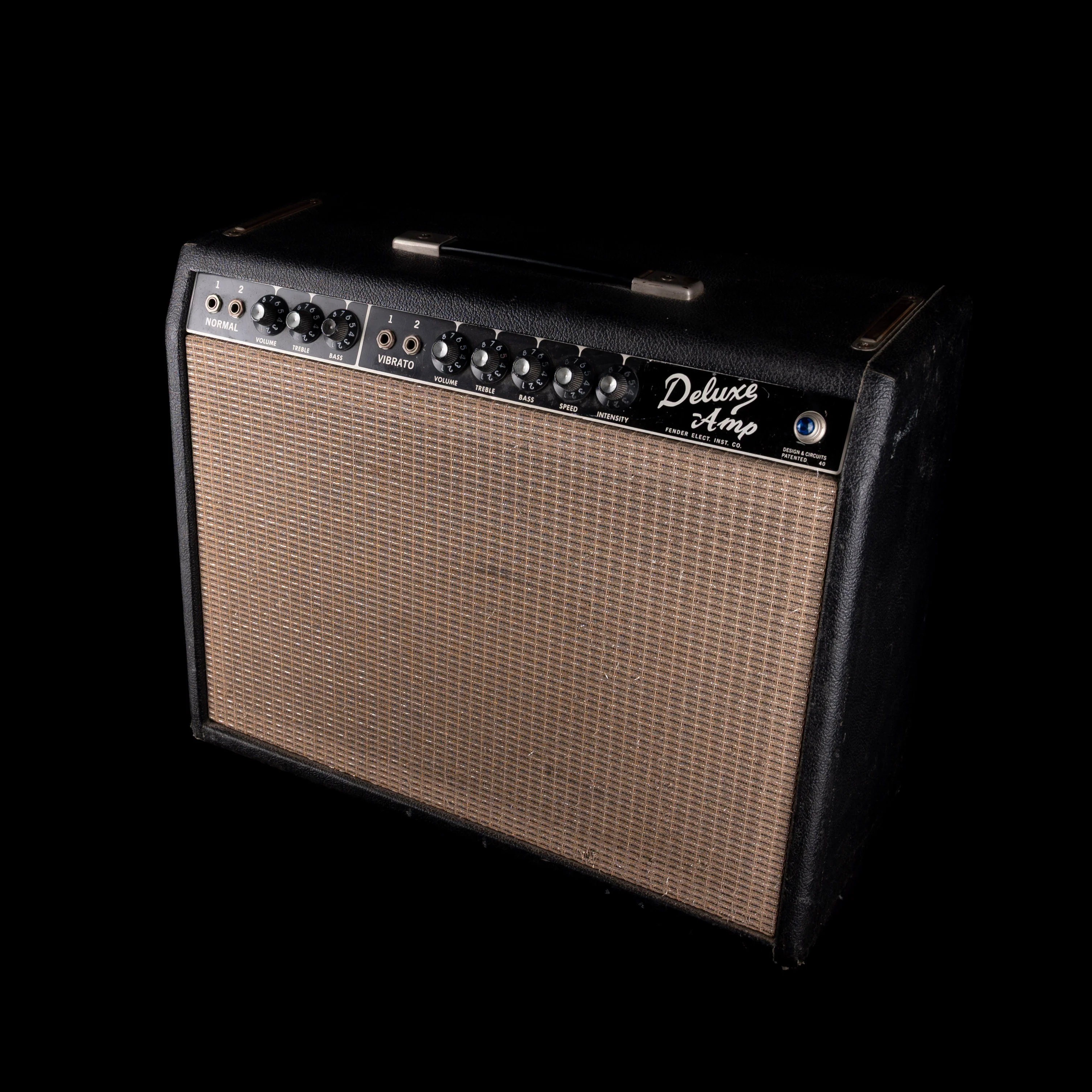 Vintage 1964 Fender Deluxe Tube Guitar Amp Combo - Image 3