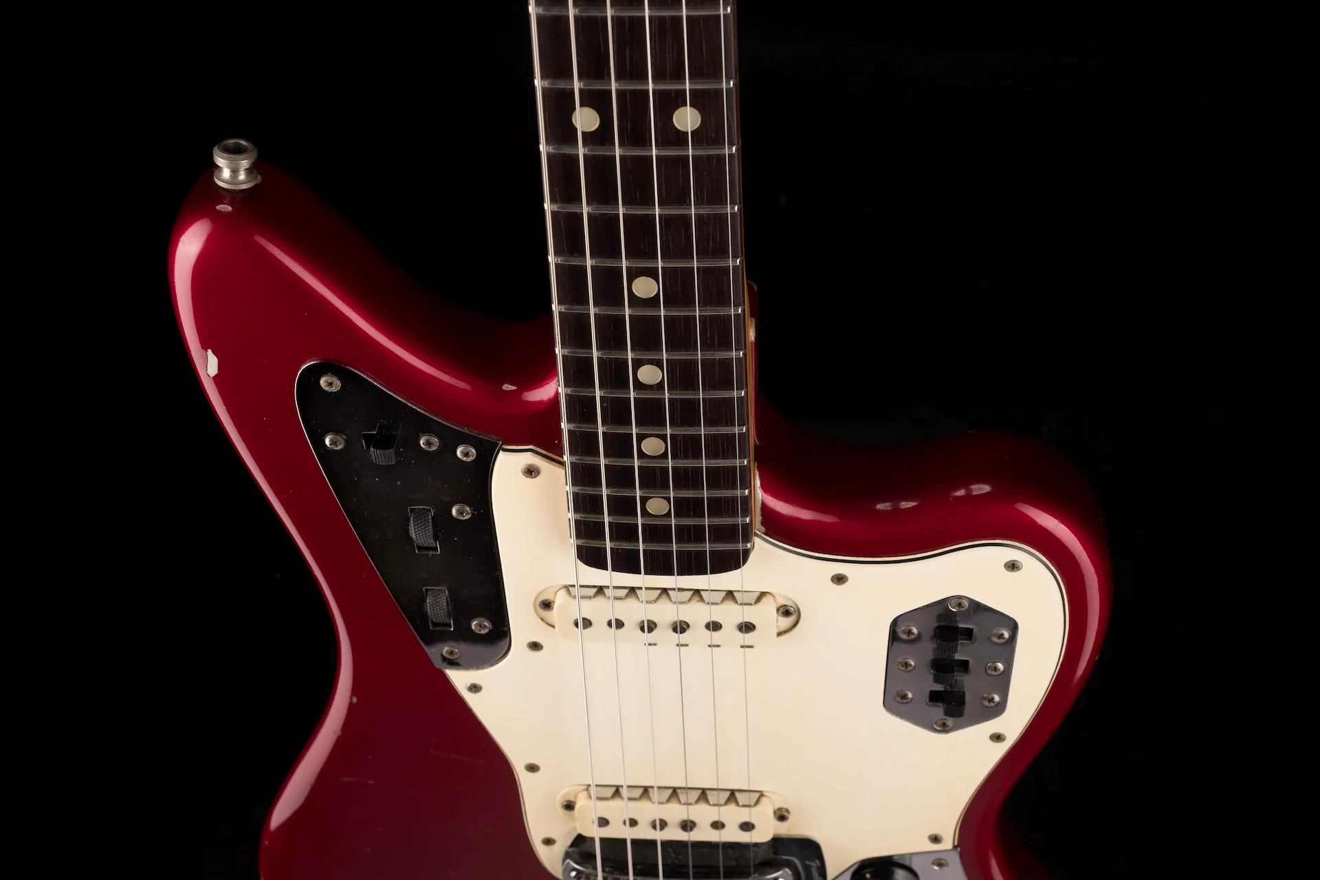 Vintage 1964 Fender Jaguar Candy Apple Red All Original With Case - Image 3