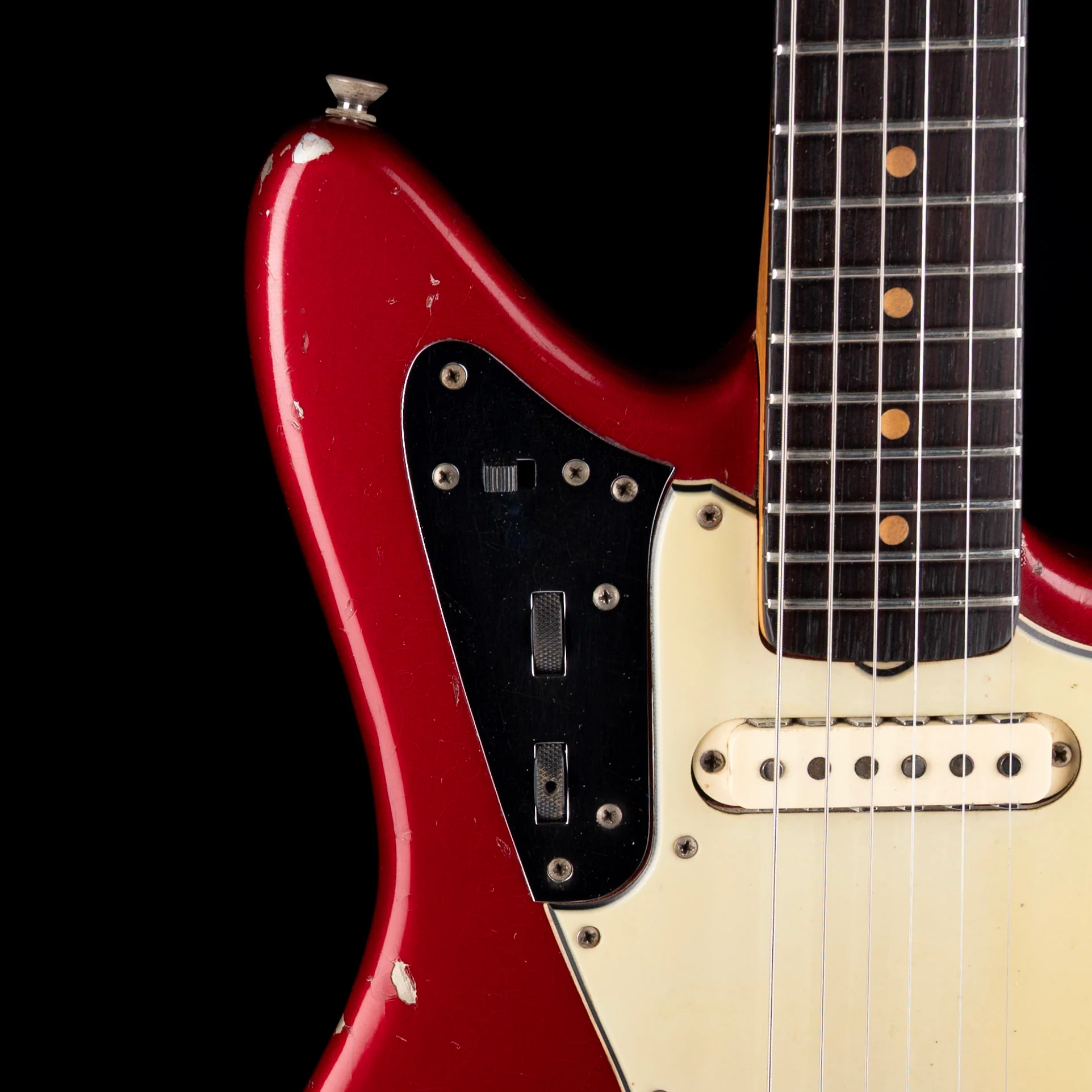 Vintage 1964 Fender Jaguar with matching Headstock - Candy Apple Red With OHSC - Image 5