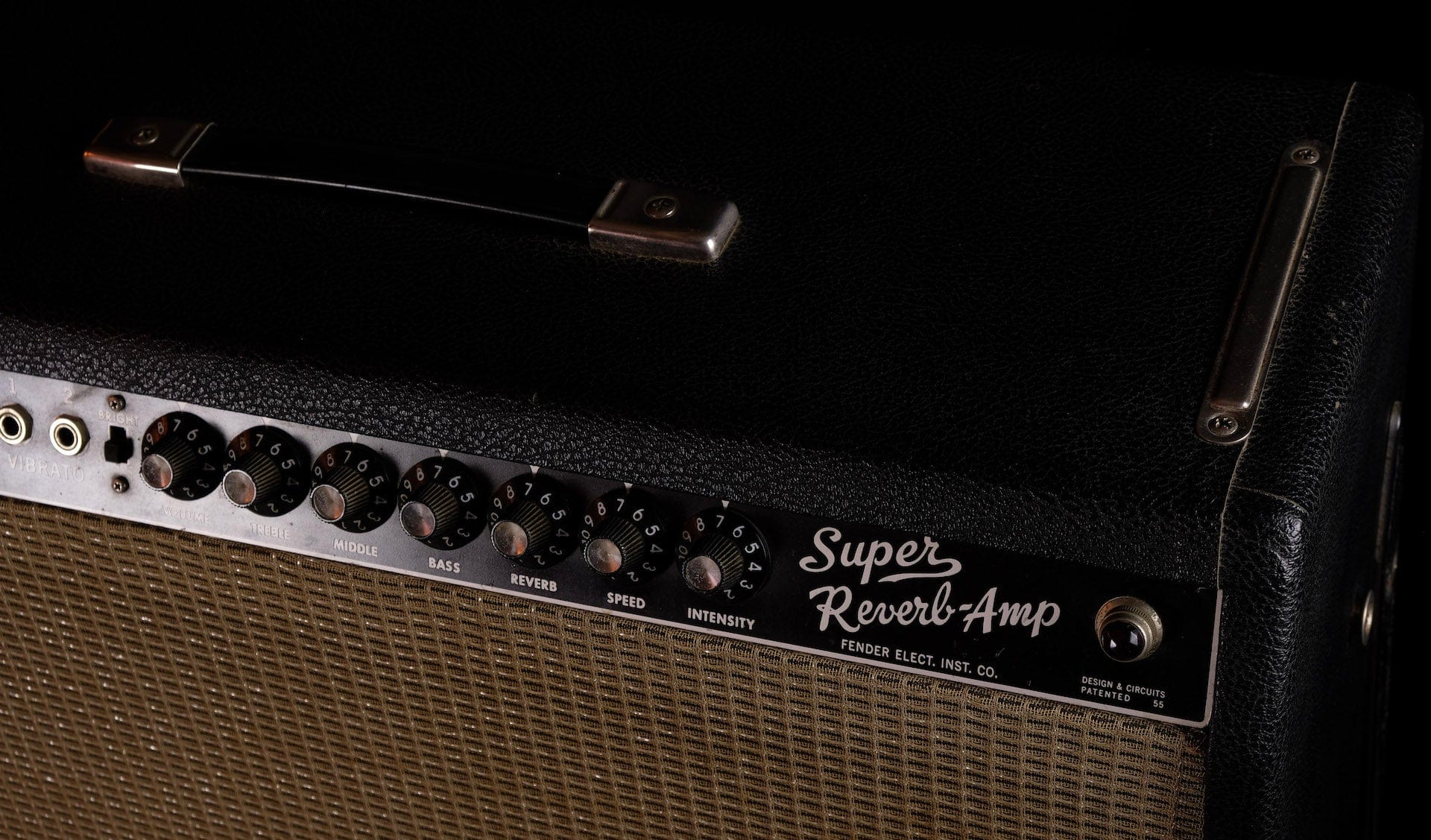 Vintage 1965 Fender 4x10  Blackface Super Reverb Amp - Image 7