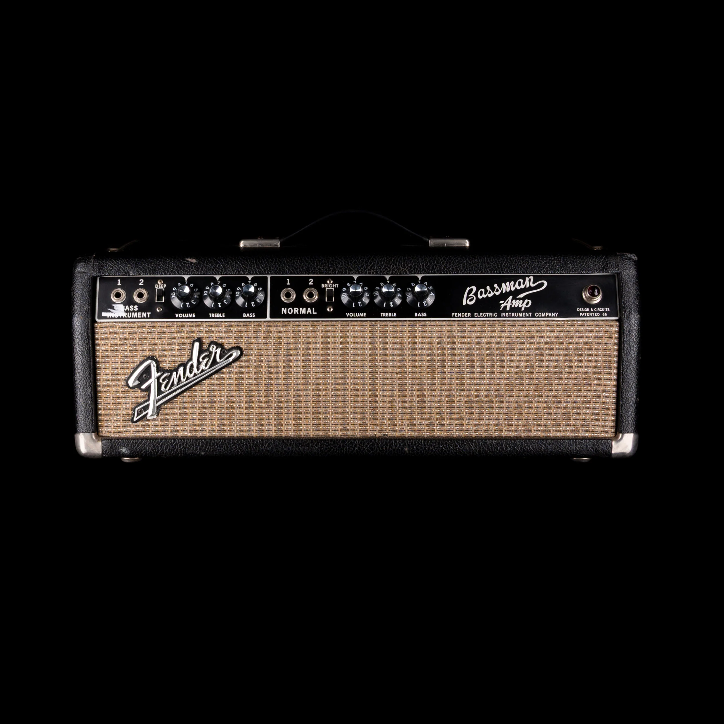 Vintage 1965 Fender Bassman Guitar Amp Head With Cover