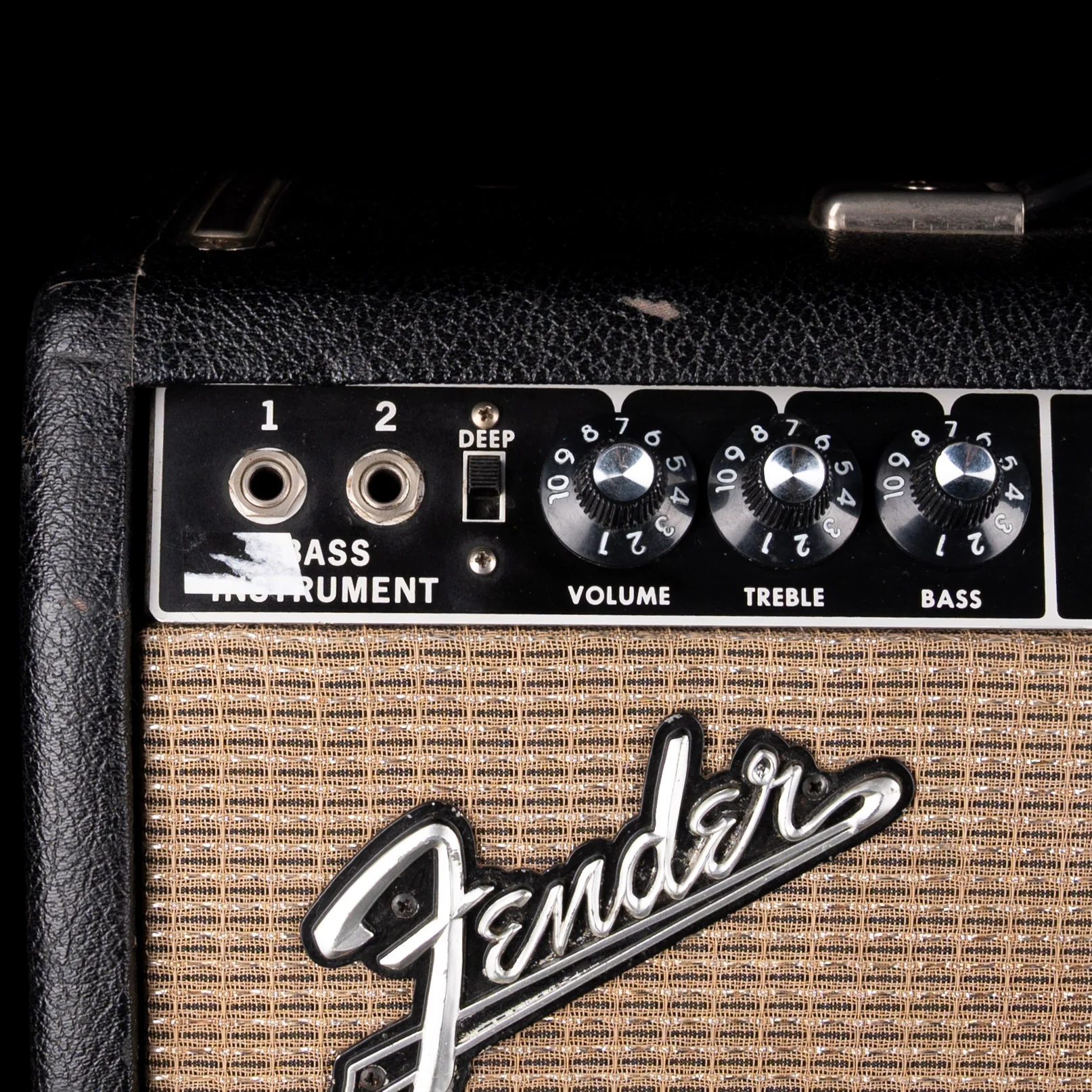 Vintage 1965 Fender Bassman Guitar Amp Head With Cover - Image 4