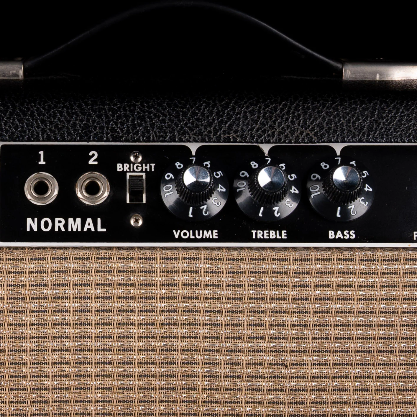 Vintage 1965 Fender Bassman Guitar Amp Head With Cover - Image 5