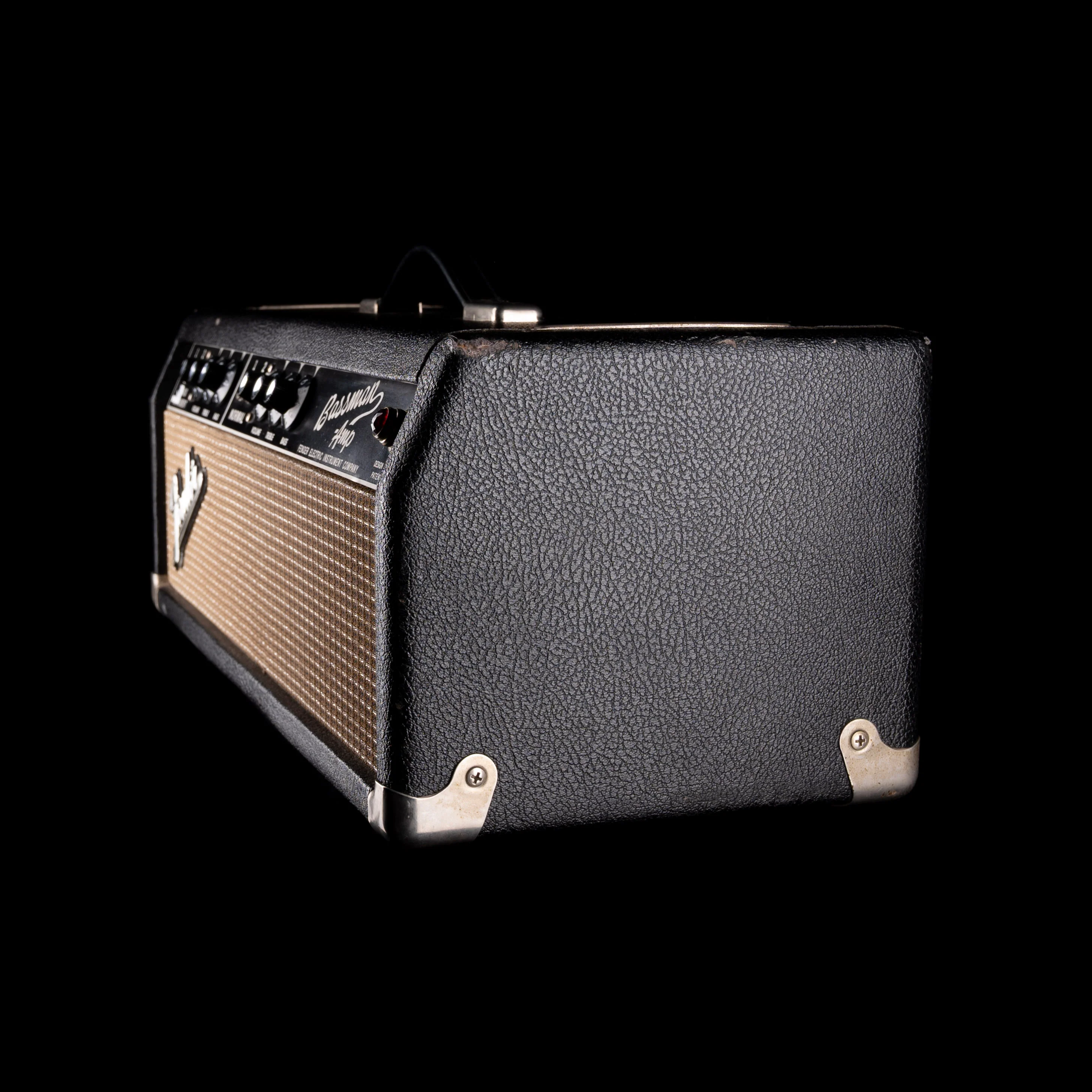 Vintage 1965 Fender Bassman Guitar Amp Head With Cover - Image 7
