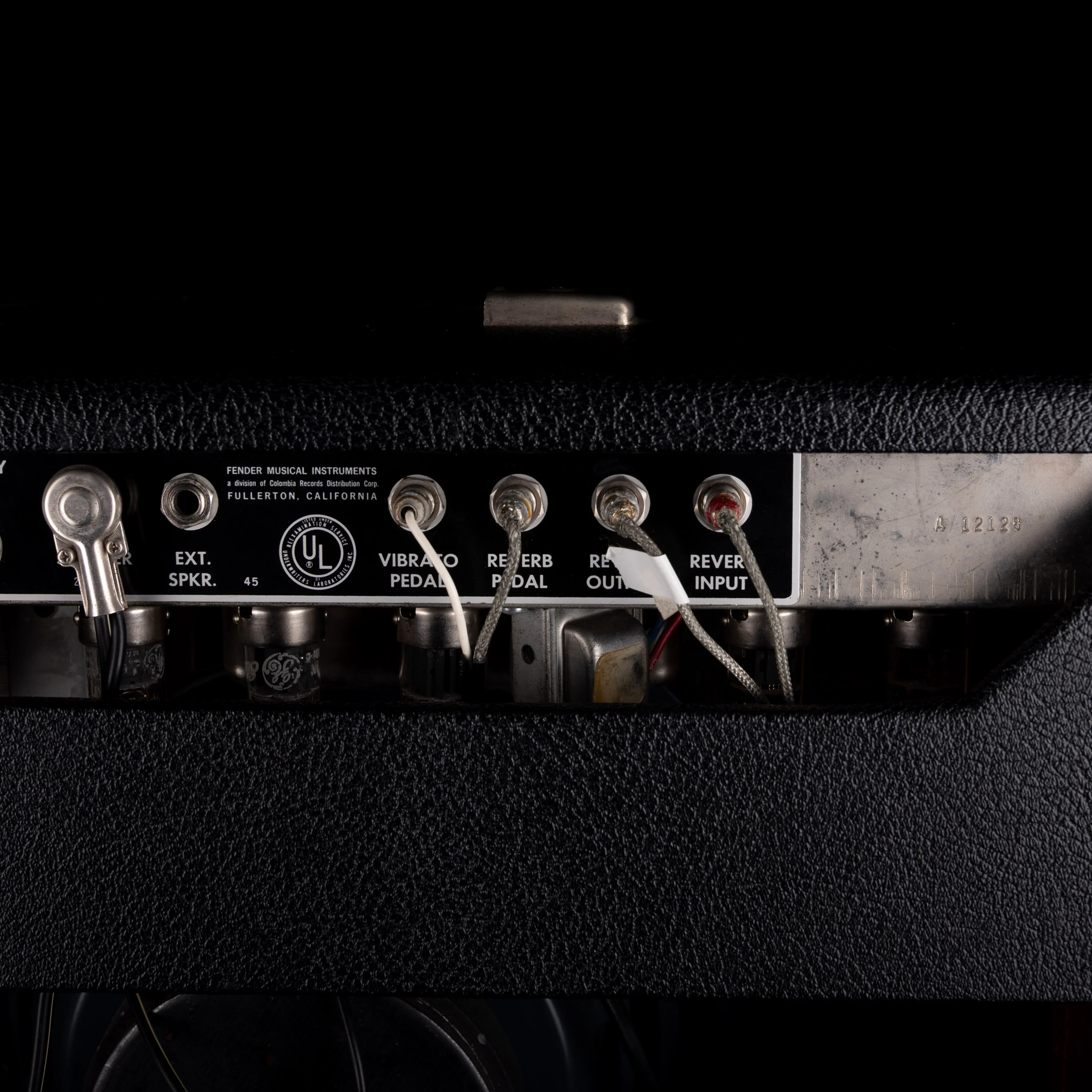 Vintage 1965 Fender Deluxe Reverb Guitar Amp With Footswtich and Cover - Image 11