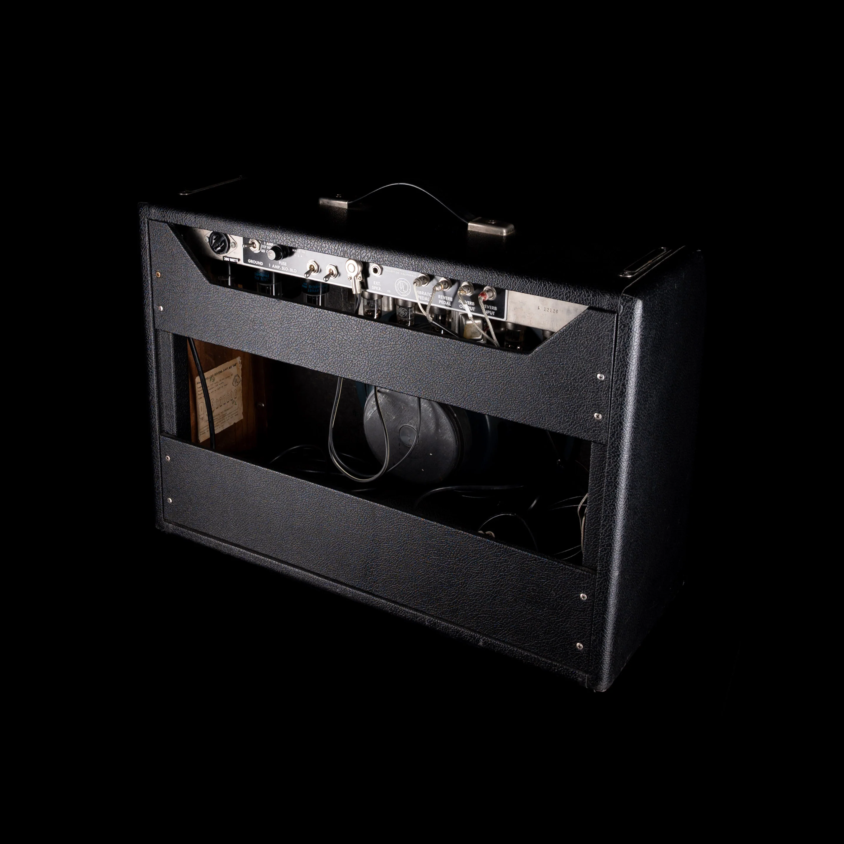 Vintage 1965 Fender Deluxe Reverb Guitar Amp With Footswtich and Cover - Image 13